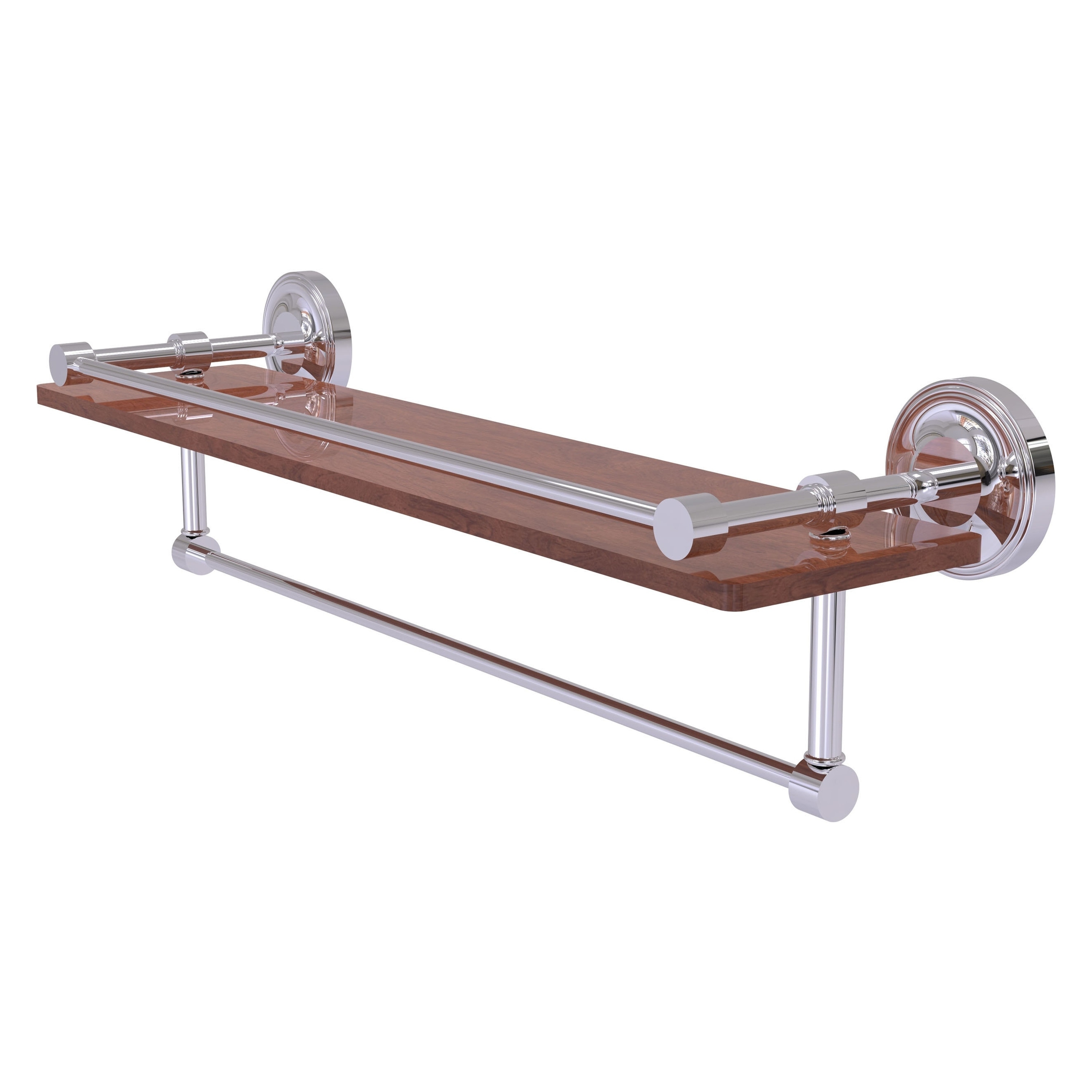 Allied Brass PRBP-1TB22-GL-IW-PC Prestige Regal Polished Chrome Wall mount Bathroom Shelf ( 22-in x 5-in x 5-in )