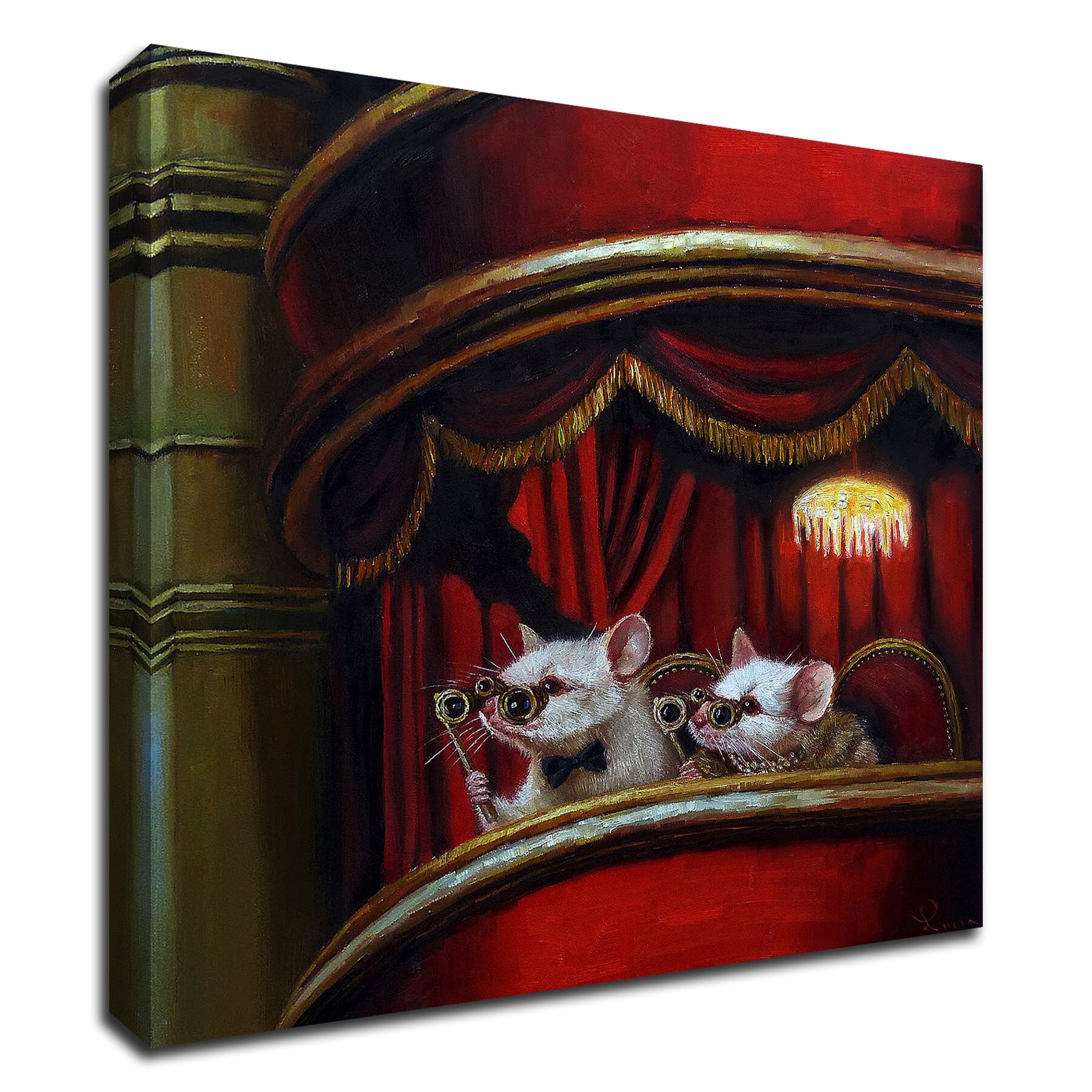 Tangletown Fine Art 8H1244DC-1414 Die Fledermaus Lucia Heffernan 14-in H x 14-in W Animals Print on Canvas