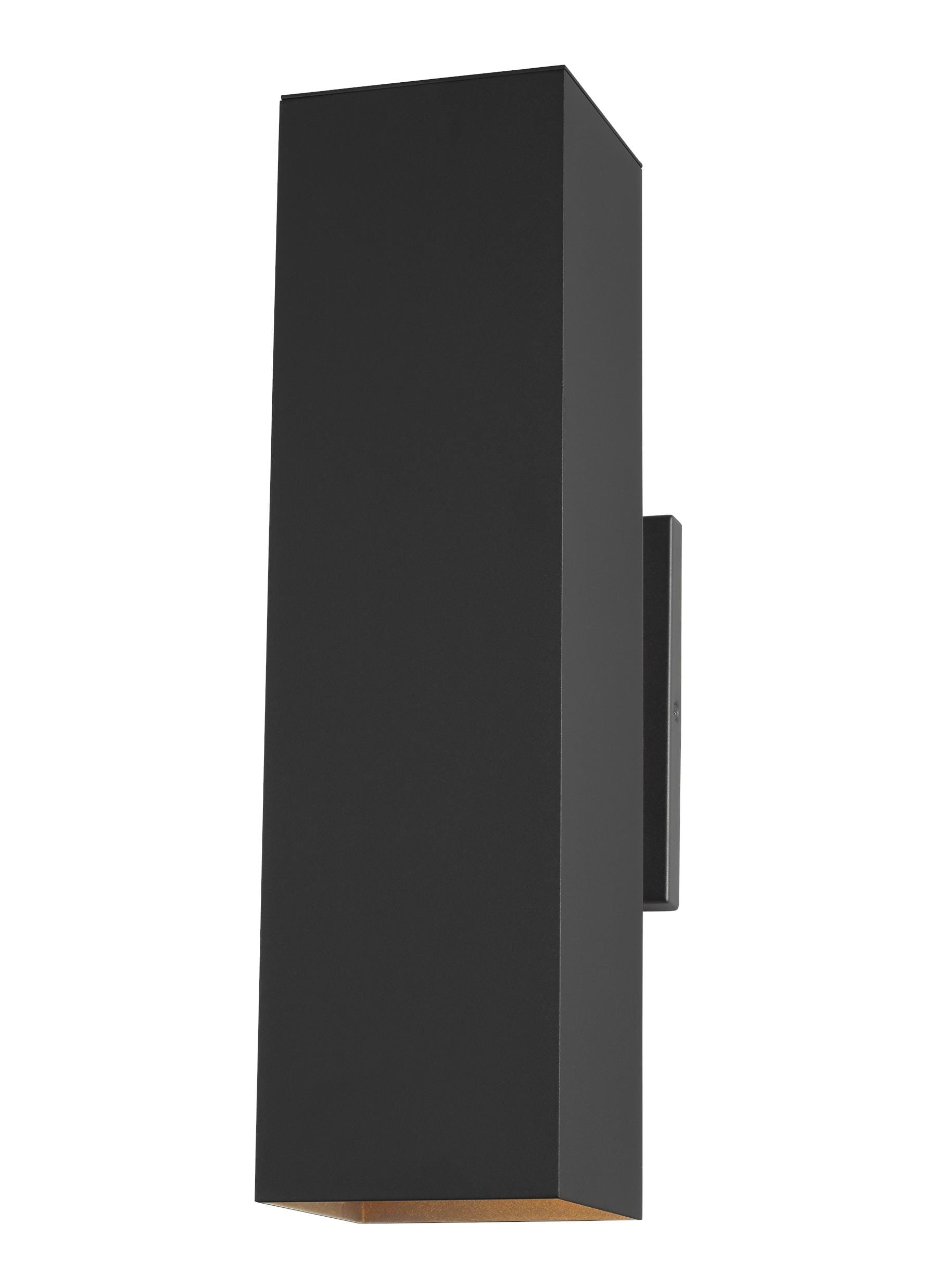 Generation Lighting 8831702EN3-12 Pohl 2 -Light 18.5-in H Black Hardwired Dark Sky Outdoor Wall Light