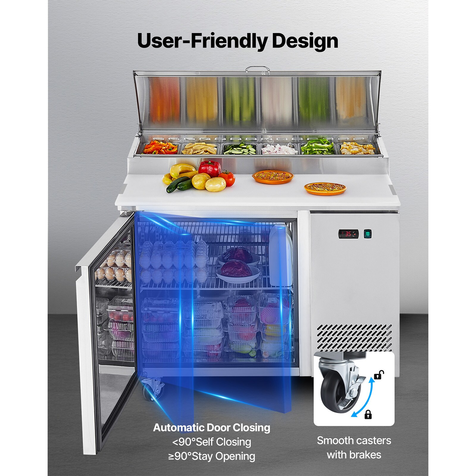 VEVOR SYBBJ2M26000YCMF1V1 Refrig-Prep-Tables - View #7