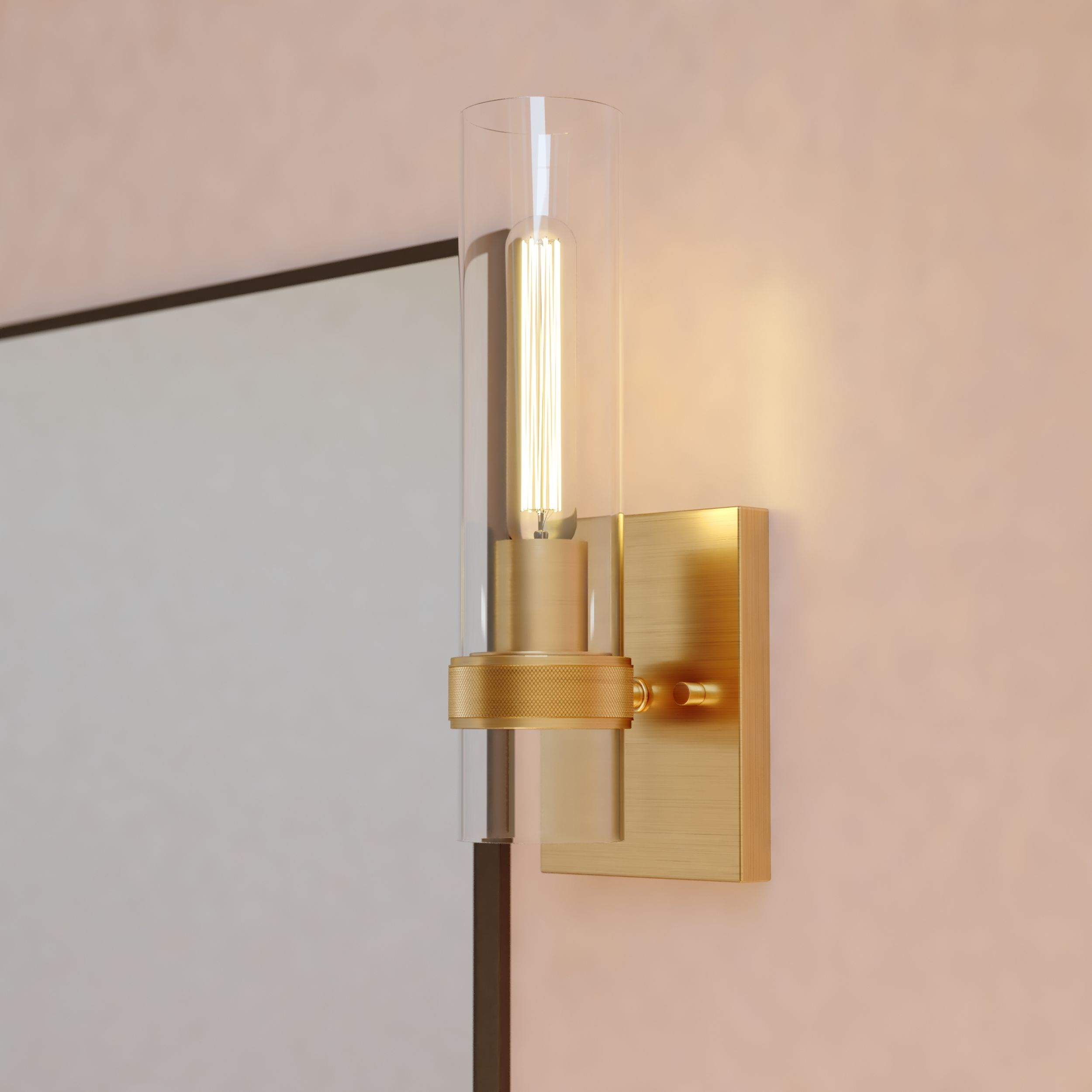 Cascadia W0426 Bari 4.75-in W 1 -Light Satin Brass Wall Sconce
