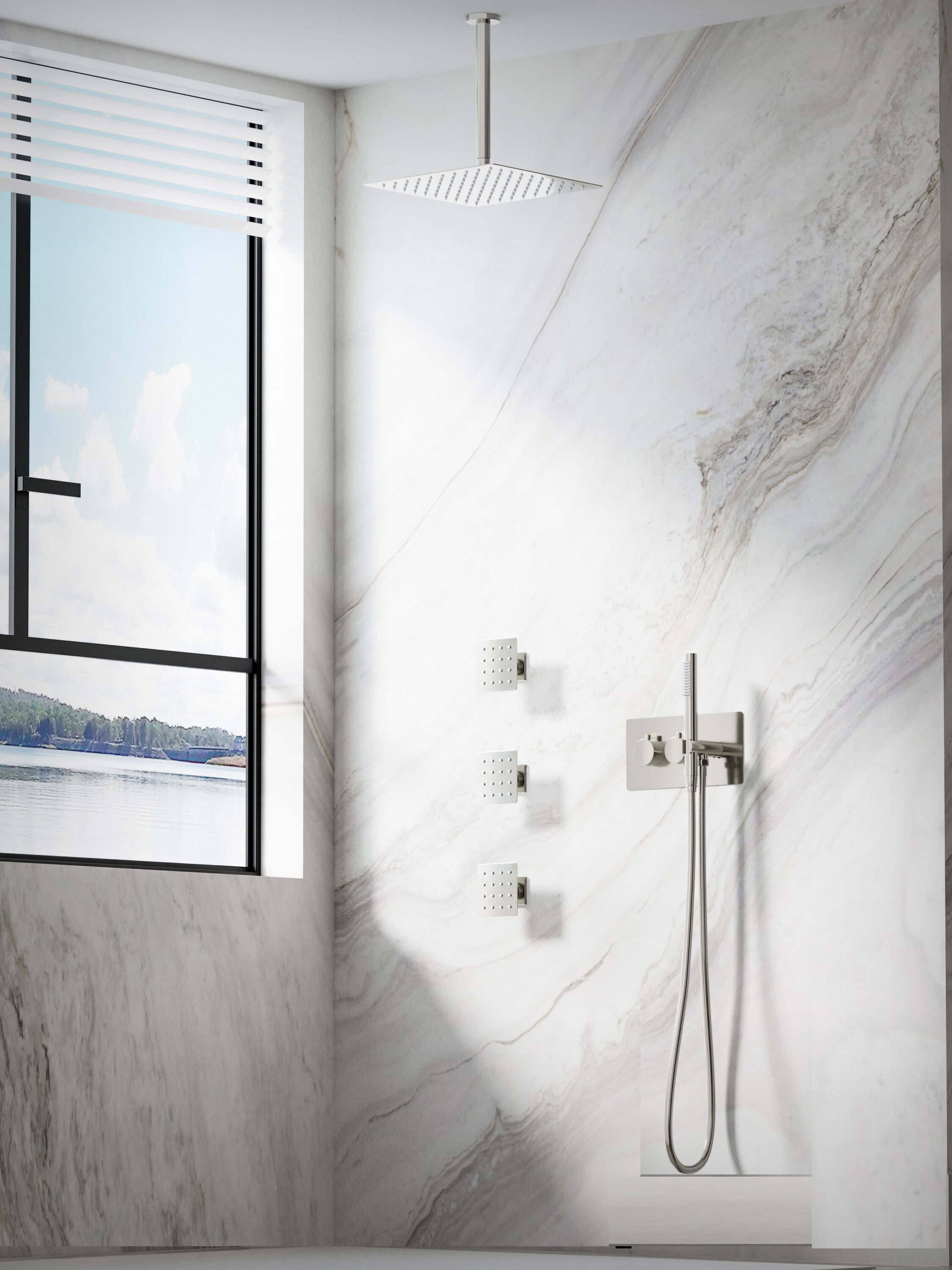 LIVIZA WB-1038-C Showerhead-Bar-Panels - View #3