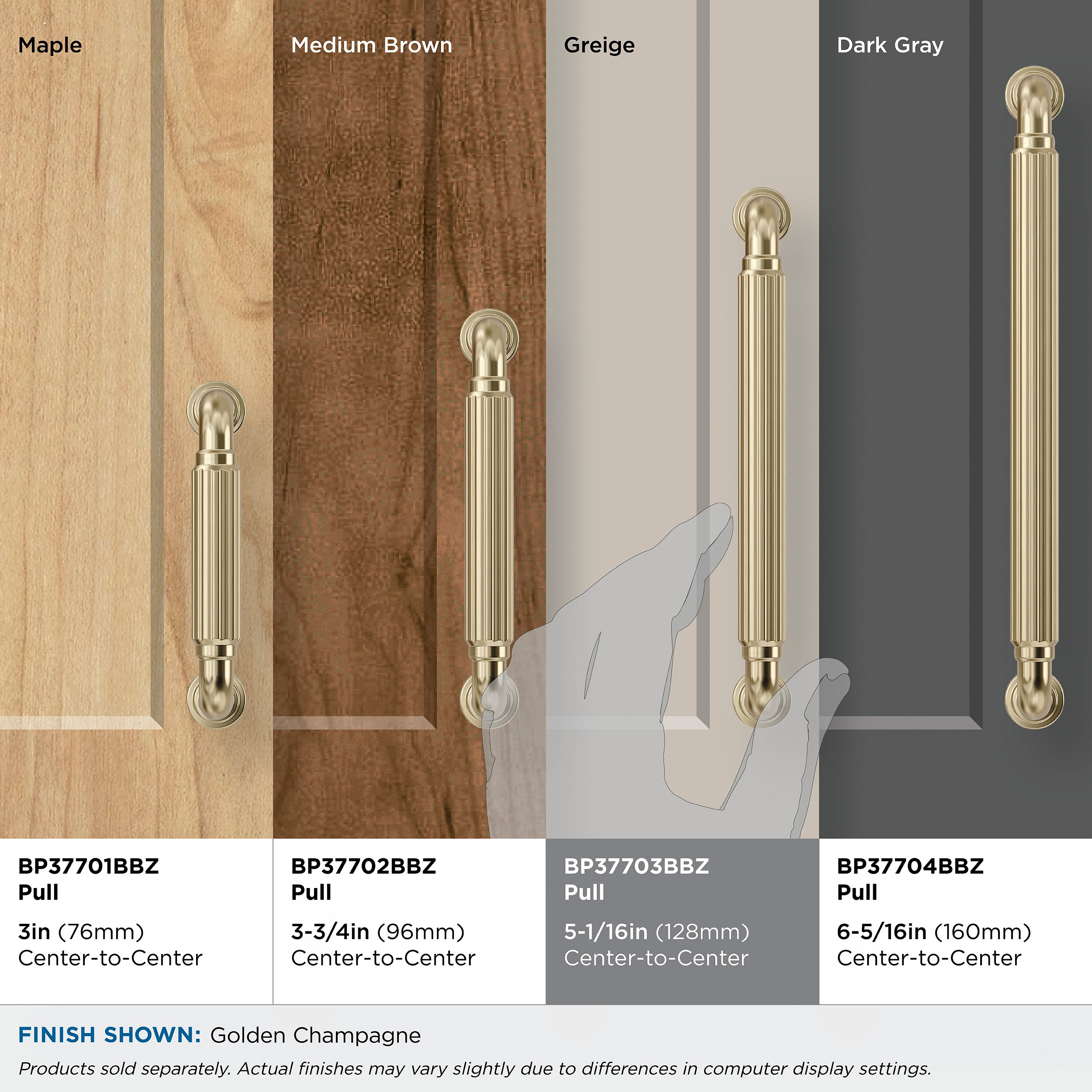 Amerock BP37703BBZ Cabinet-Pulls - View #7