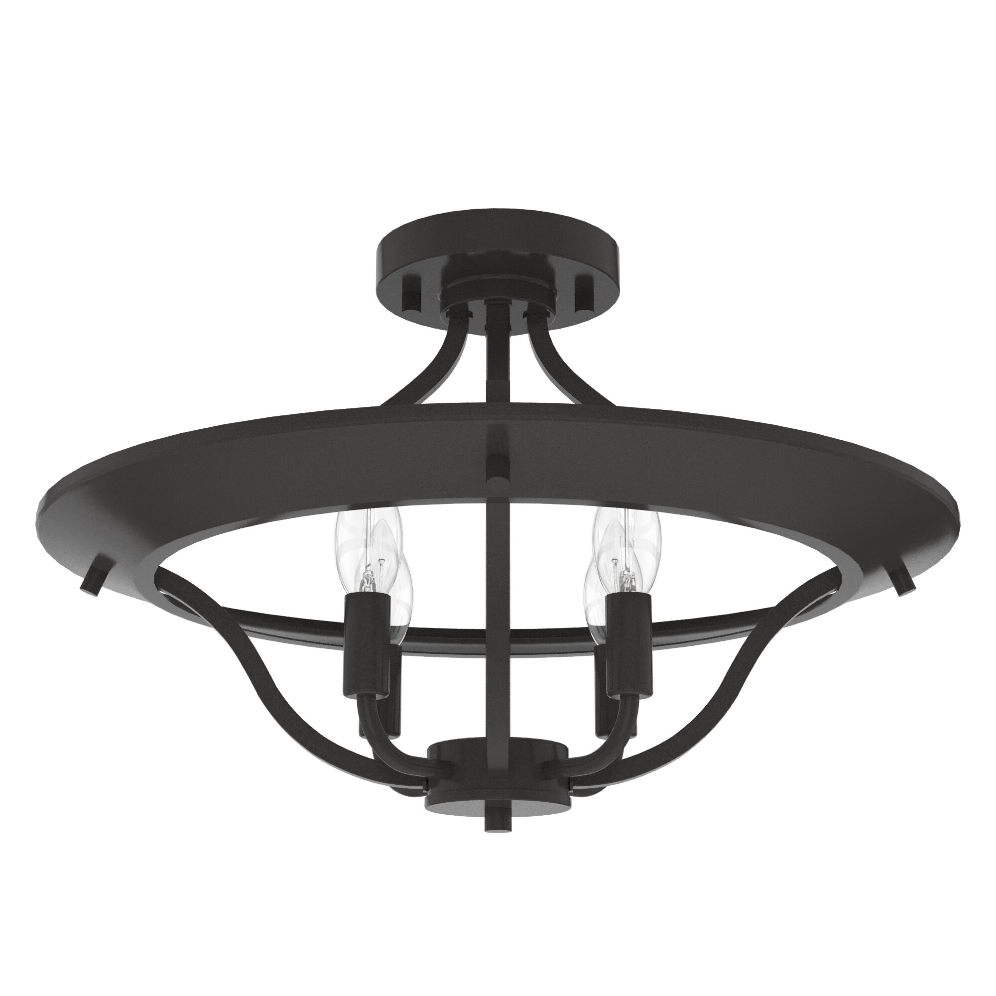 Noble Bronze 18" LED Semi-Flush Mount Ceiling Light