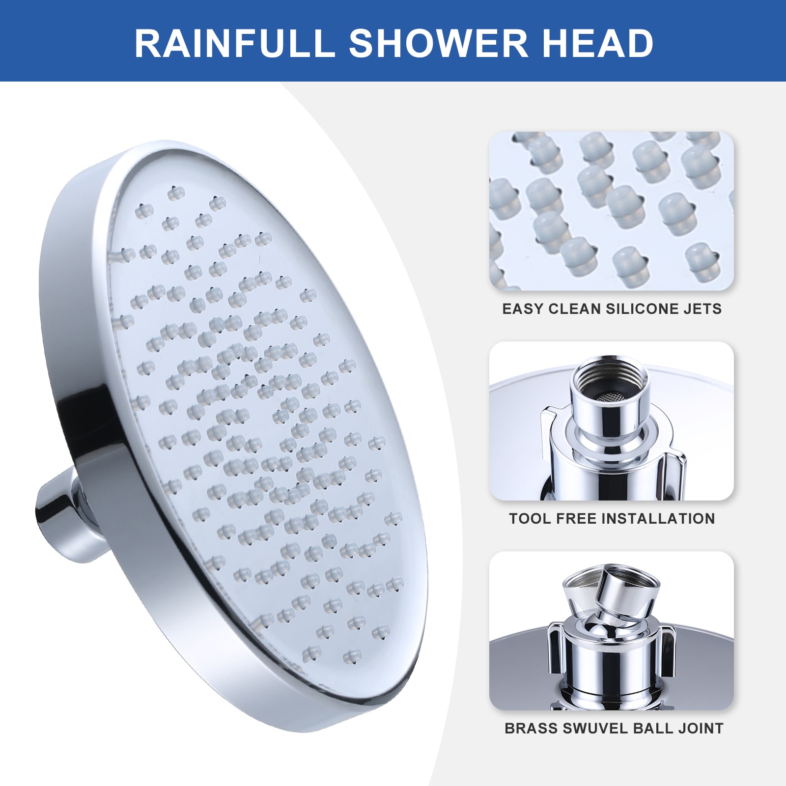 WOWOW H5014C-LW Fixed-Showerhead - View #4