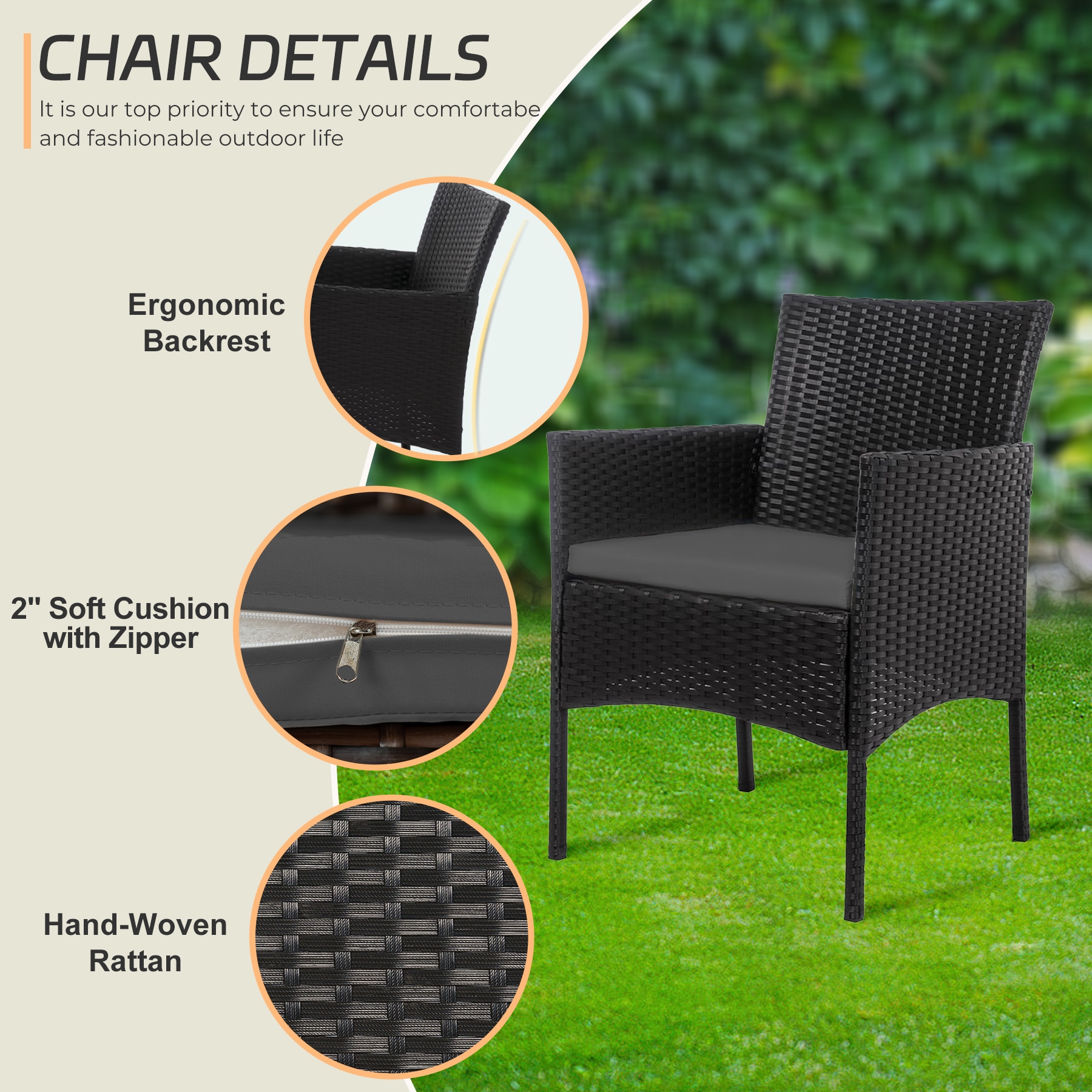 Grearden HZNF510-DGY Patio-Conversation-Sets - View #6