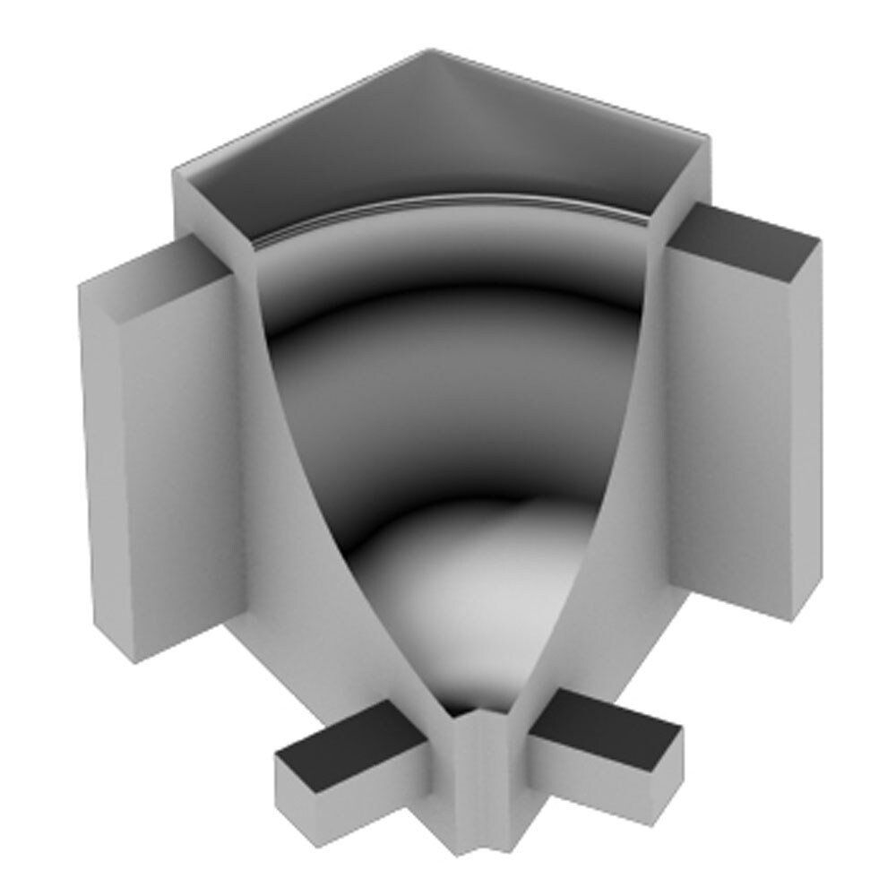Schluter Systems I135/AHK1S/ACG Dilex-AHK 0.5-in W x 1-in L Polished chrome anodized aluminum Aluminum Inside corner Tile Edge Trim