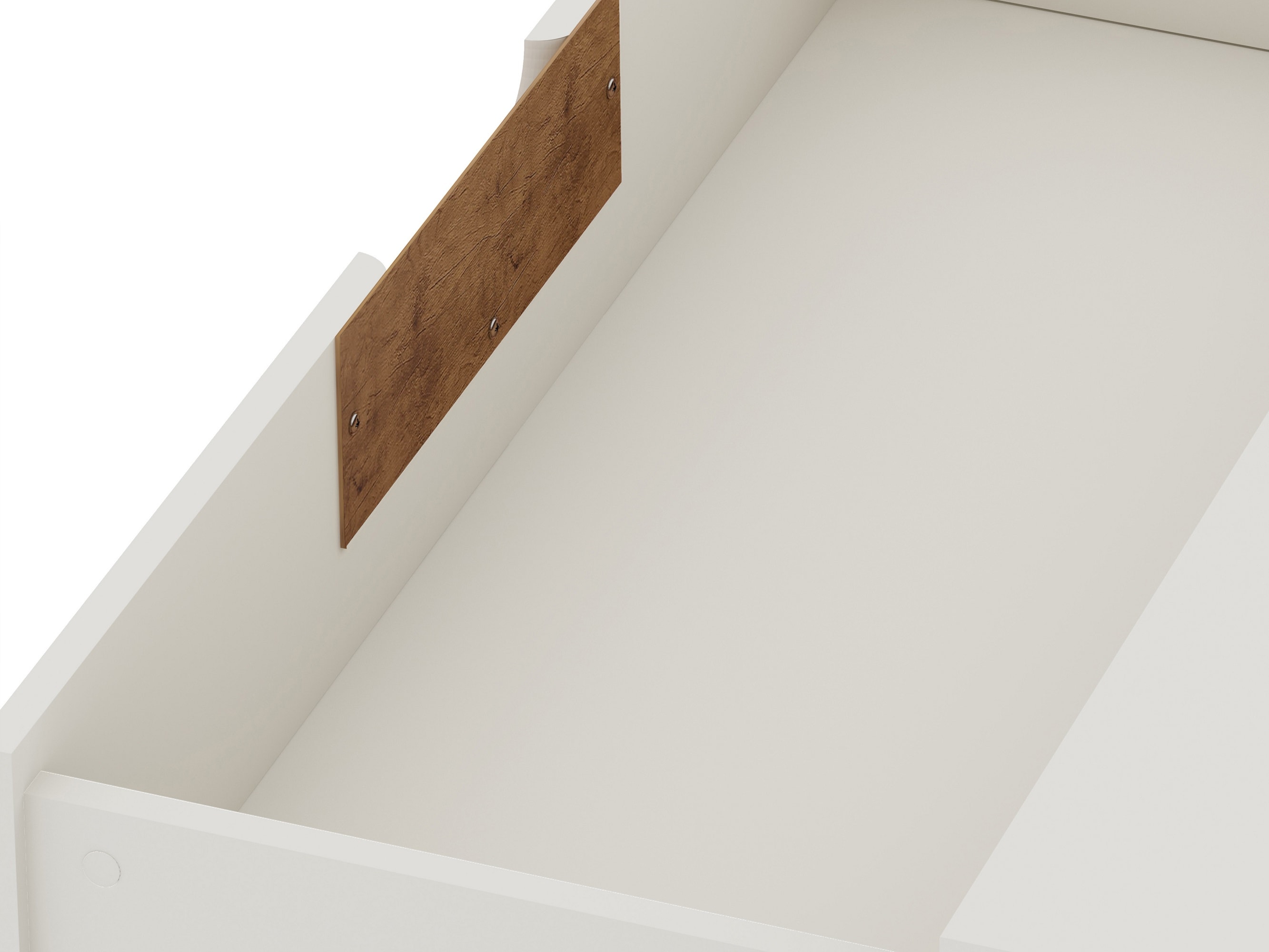 Set of 2 Off-White Mid-Century Modern 3-Drawer Dressers