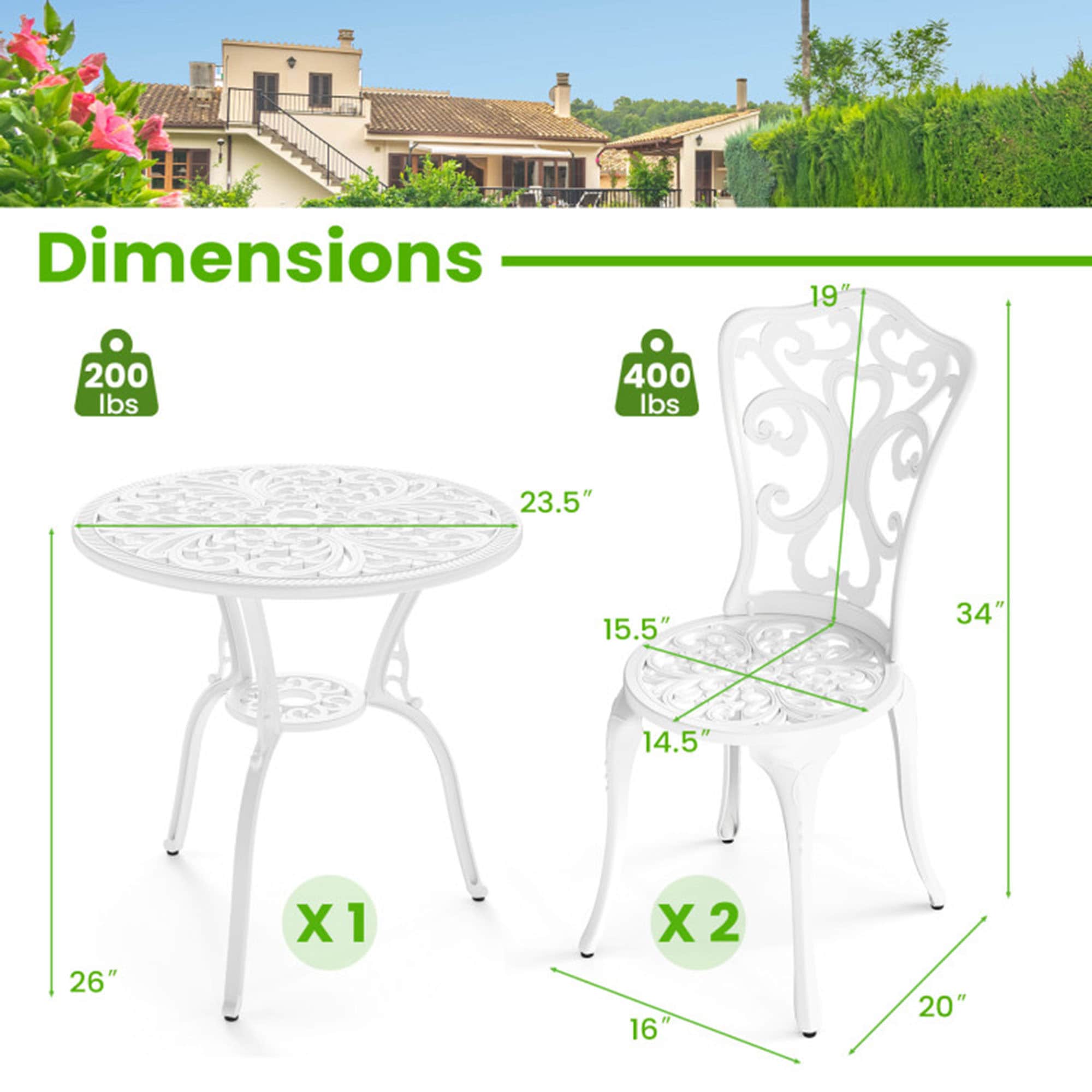 Clihome CL6030CT-WH Patio-Dining-Sets - View #10