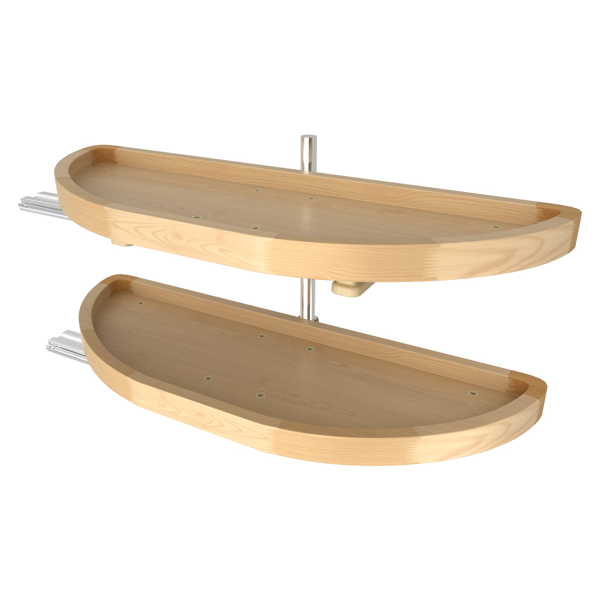 Rev-A-Shelf 189785 2 -Tier Natural Maple Maple Wood Half moon Cabinet Lazy Susan