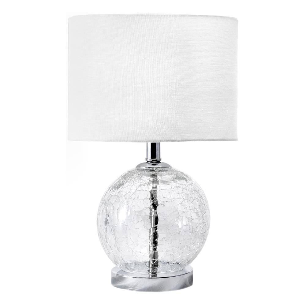 nuLOOM MLT10AA 21.5-in Silver LED Table Lamp with Fabric Shade