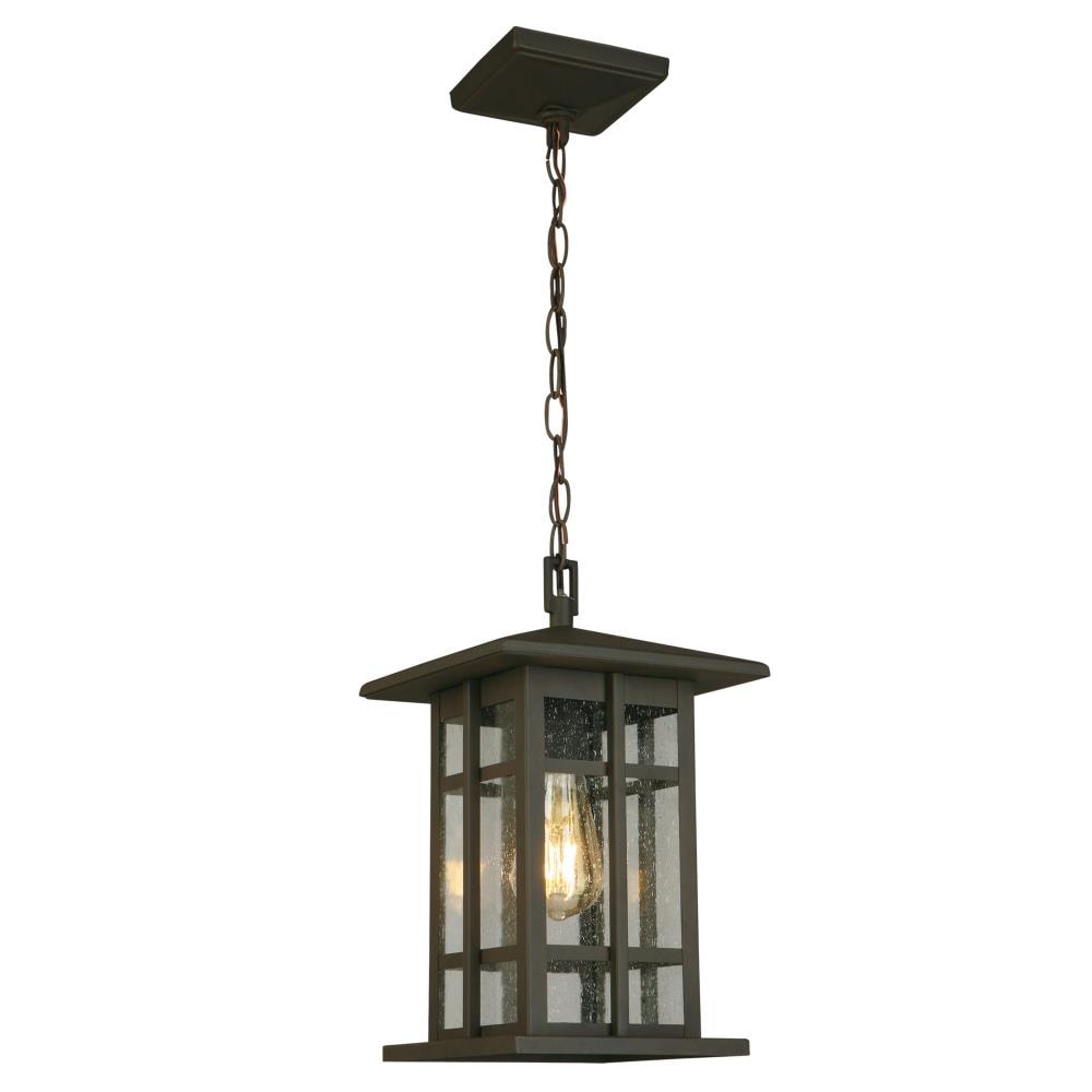 Arlington Bronze Transitional Clear Glass Lantern Outdoor Pendant Light in the Pendant department at Lowes.com