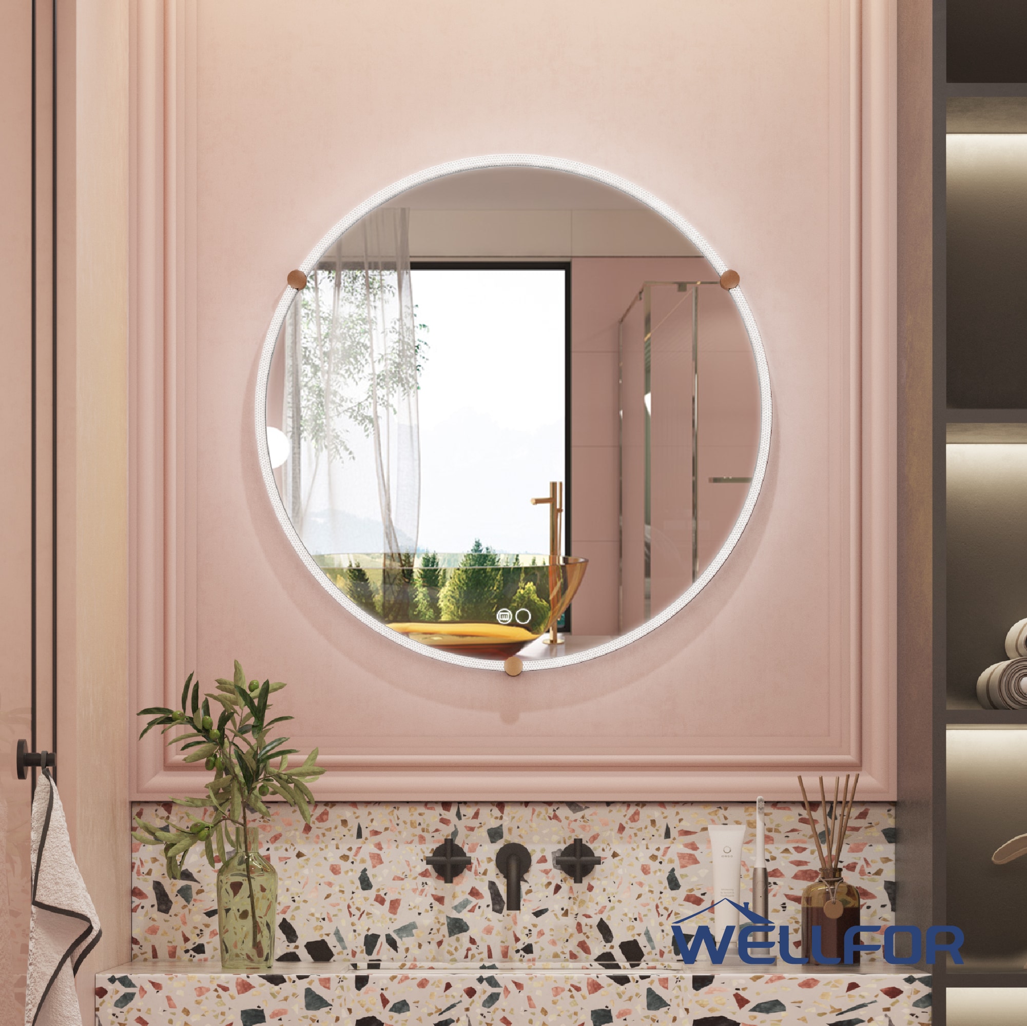 WELLFOR W17FM3232 Framed-Bath-Mirrors - View #3