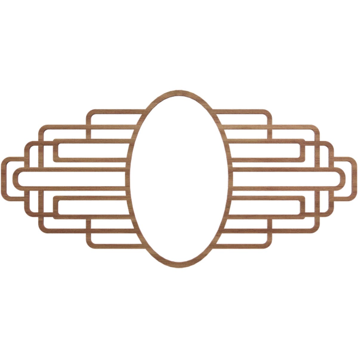 Ekena Millwork CMWP16X08X0375EBWA Elizabeth Fretwork Pierced 16-in W x 32-in L Craftsman Walnut Wood Whole Ceiling Medallion