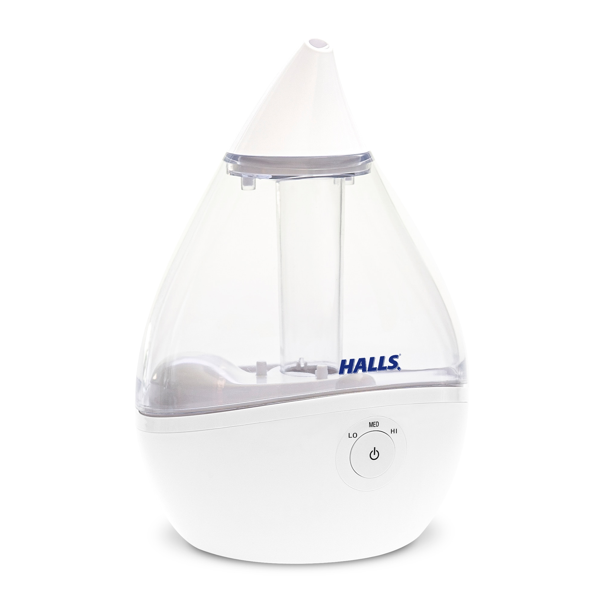 Crane x HALLS Droplet Cool Mist Humidifier 0.5 GAL Clear/White #EE-5302CWH