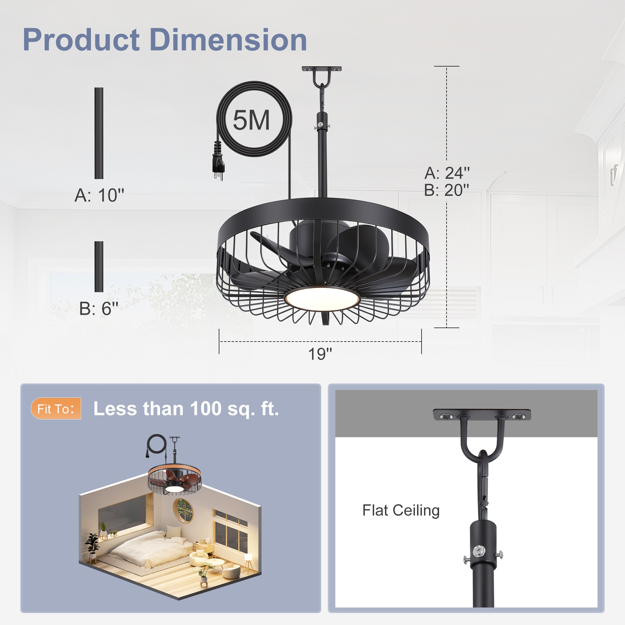 Airsurfer AS-39001-BK Ceiling-Fans - View #3
