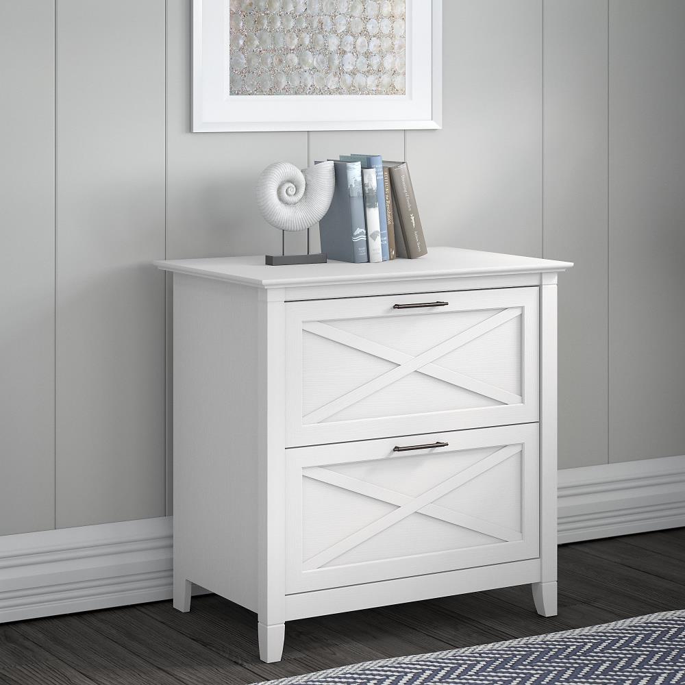 Bush Furniture Key West Pure White Oak 2-Drawer File Cabinet in the ...
