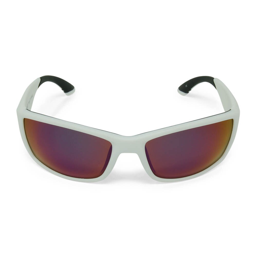 Flying Fisherman Swirl Matte Black Frame Amber Red Mirror Sunglasses