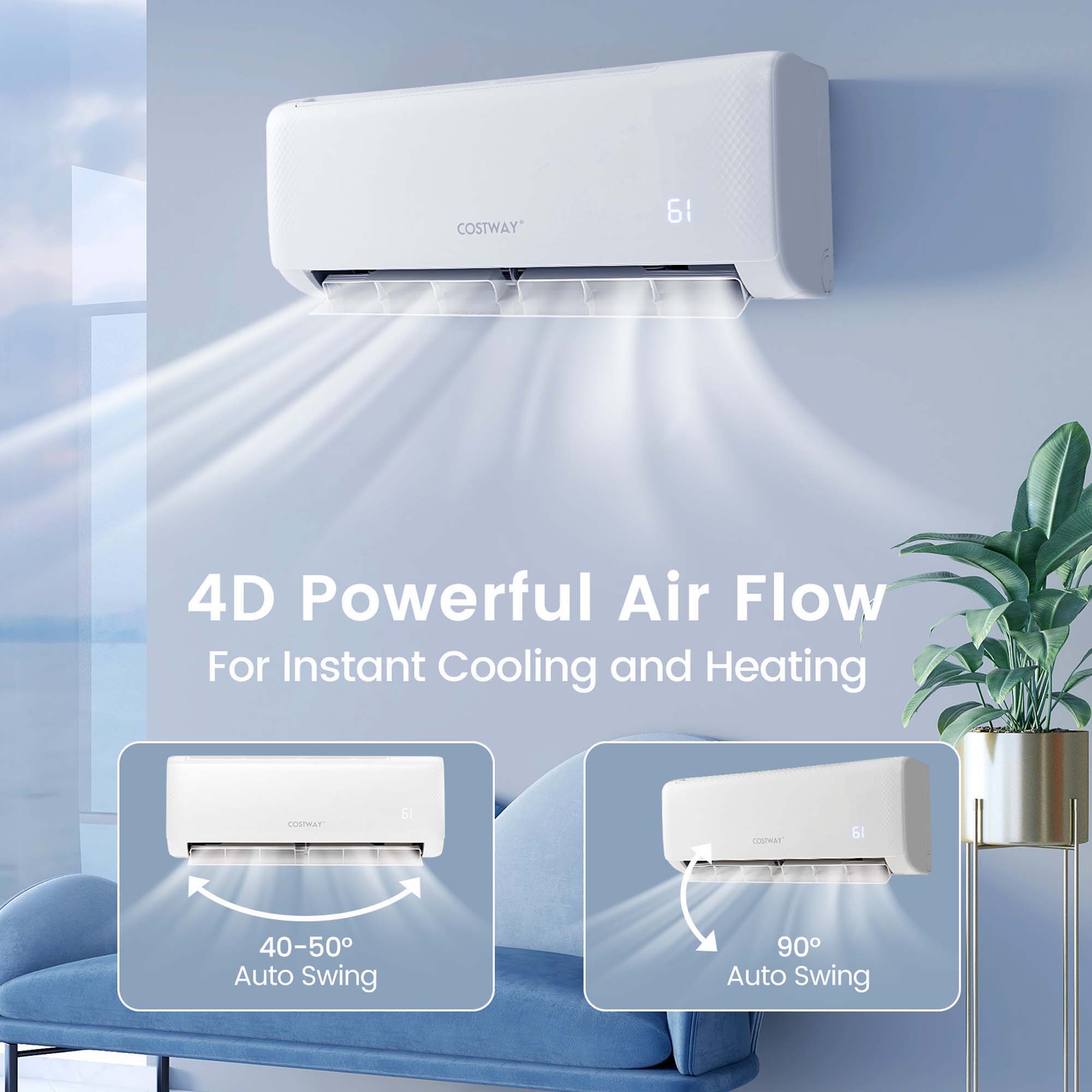 Costway LWS00228 Wall-Air-Conditioners - View #3