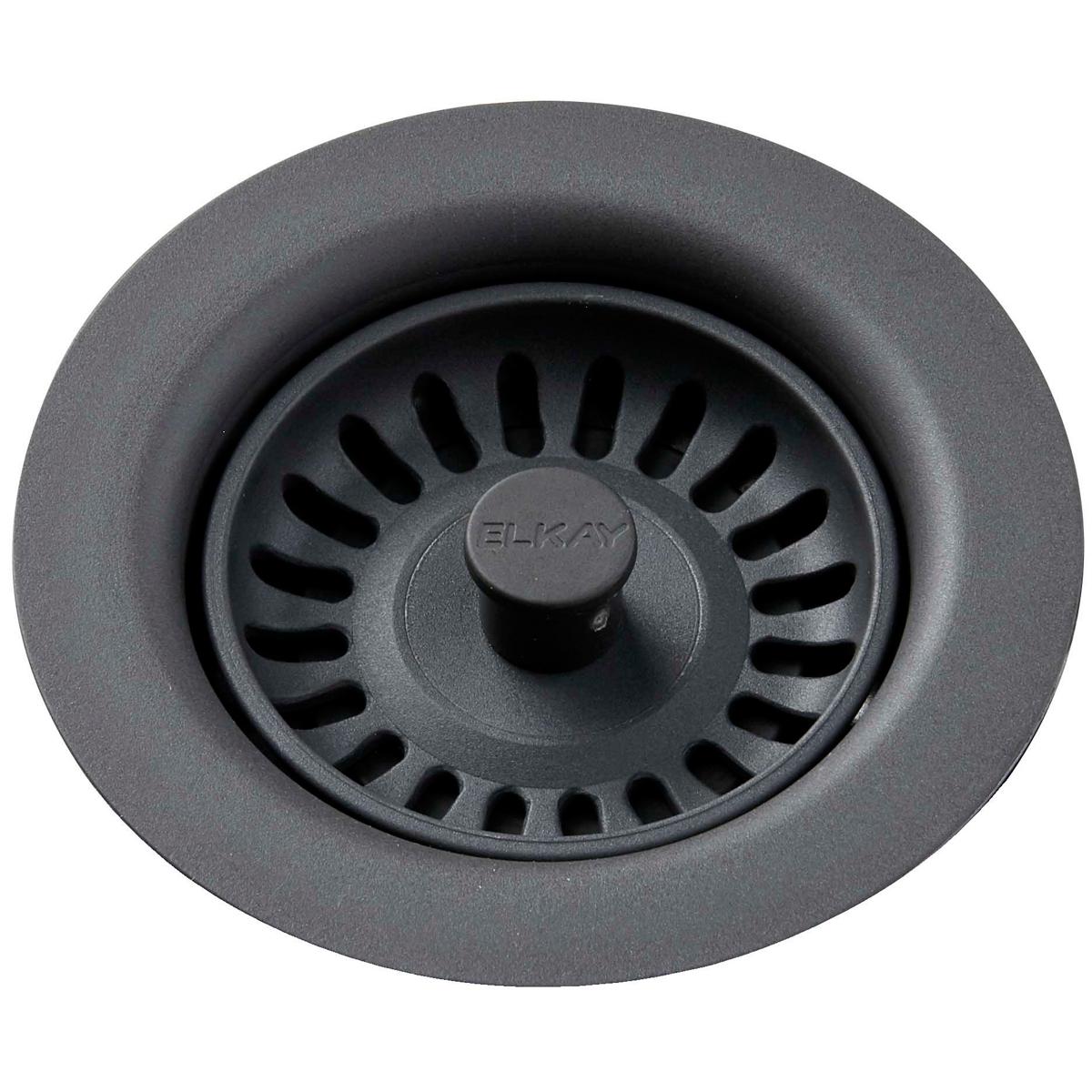 Elkay LKQS35GY 3.5-in Dusk Gray Plastic Rust Resistant Strainer Lock Mount Included
