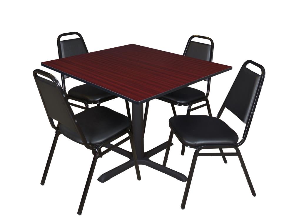Regency TB4848MH29BK Breakroom Brown 4-Person Training Table (48-in W x 29-in H)