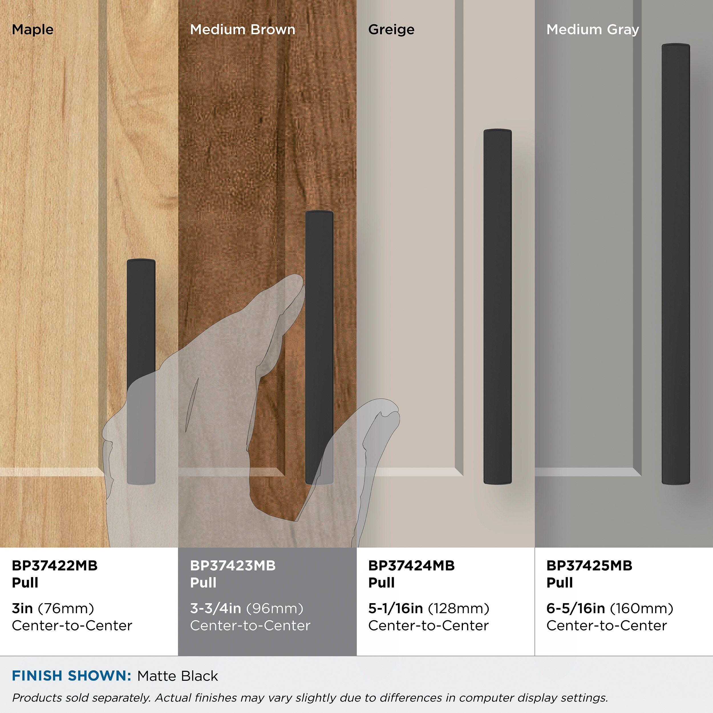 Amerock BP37423MB Cabinet-Pulls - View #8