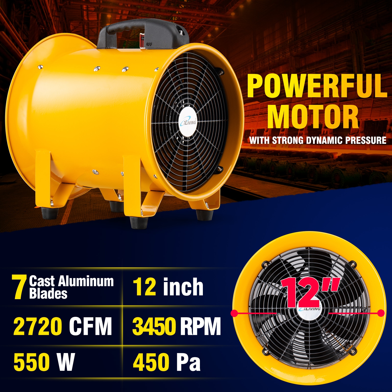 iLIVING ILG8VF12 Blower-Fans - View #3