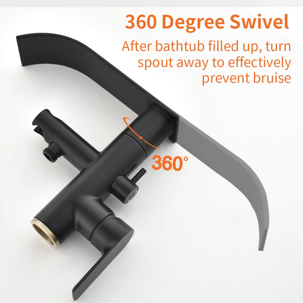 WELLFOR GSM-18009BK Roman-Tub-Faucets - View #9