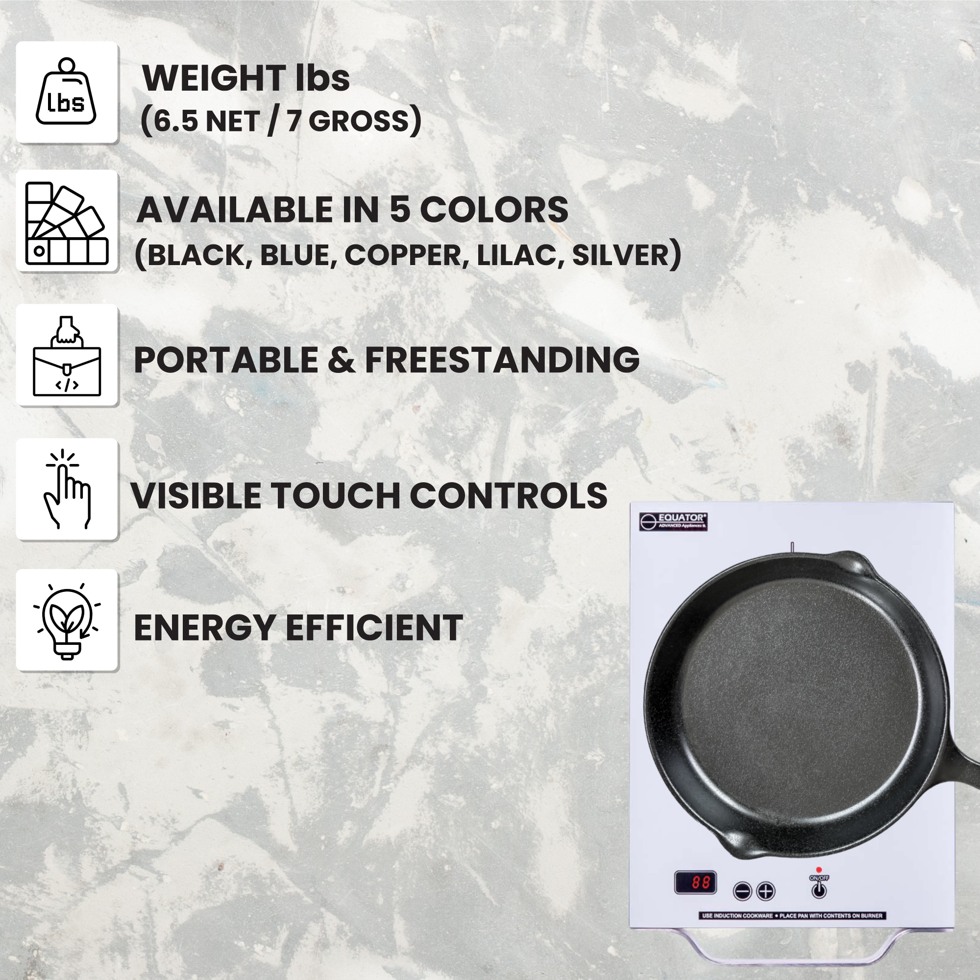 Equator Advanced Appliances PIC 100 SILVER Induction-Cooktops - View #19