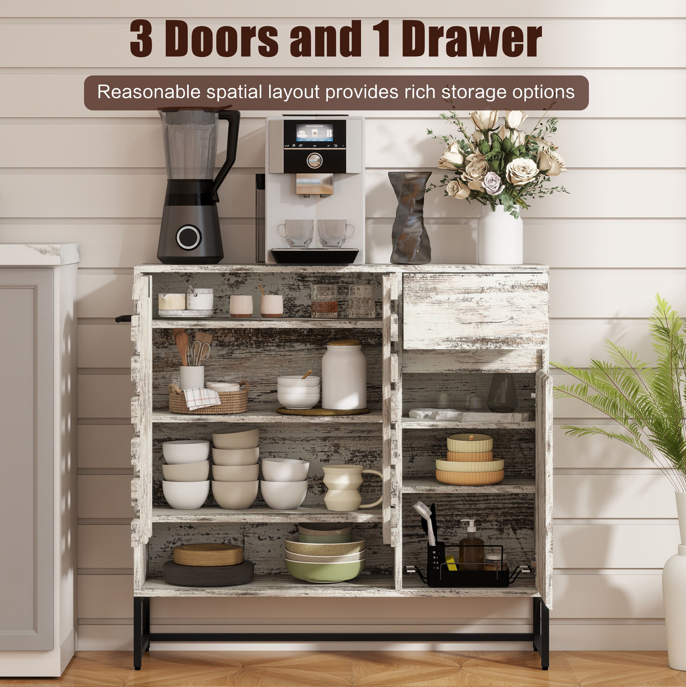 SINOFURN SYA330143BK Dining-Kitchen-Storarge - View #5