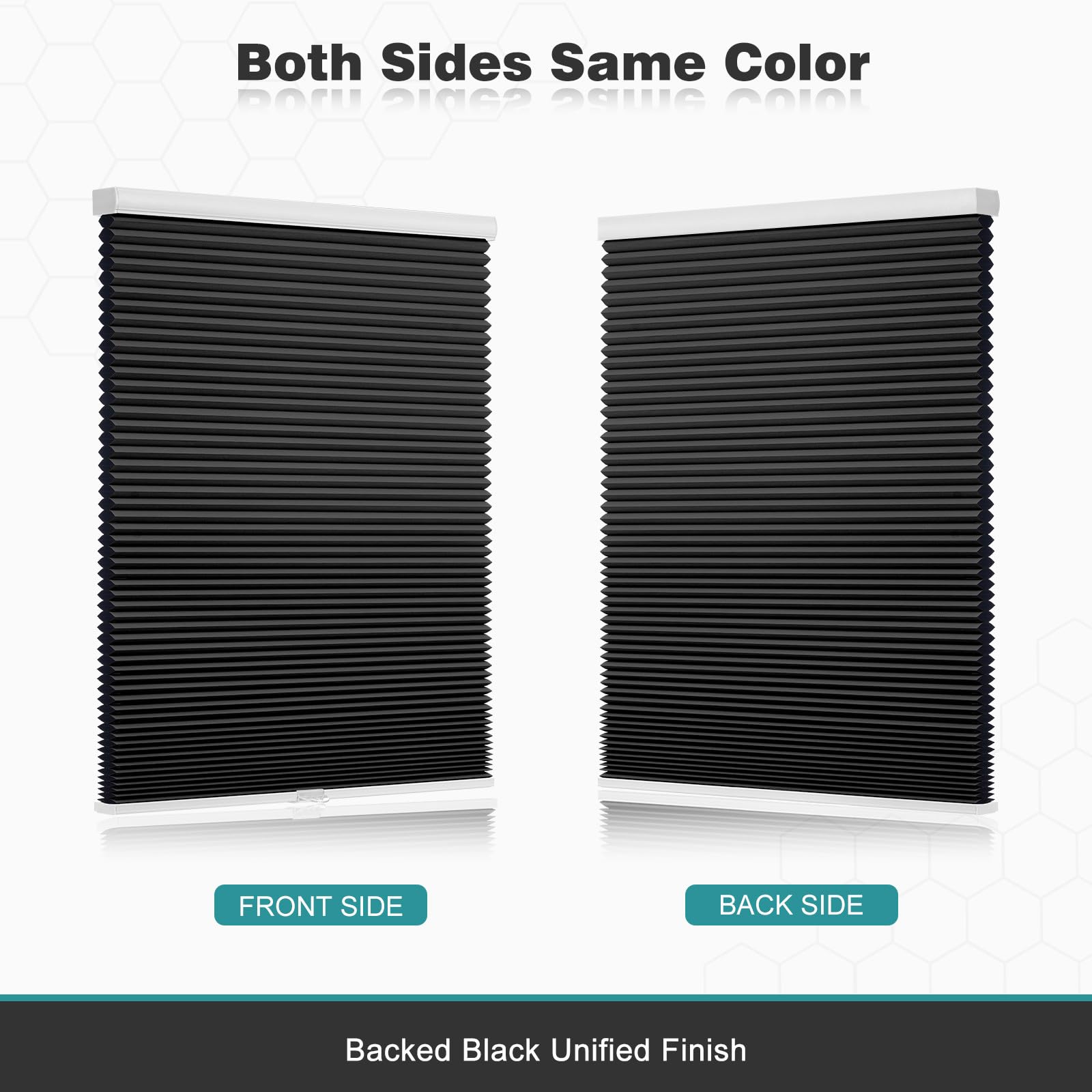 Phewnyzo Cordless Blackout Honeycomb Cellular Shades for Indoor Windows ...