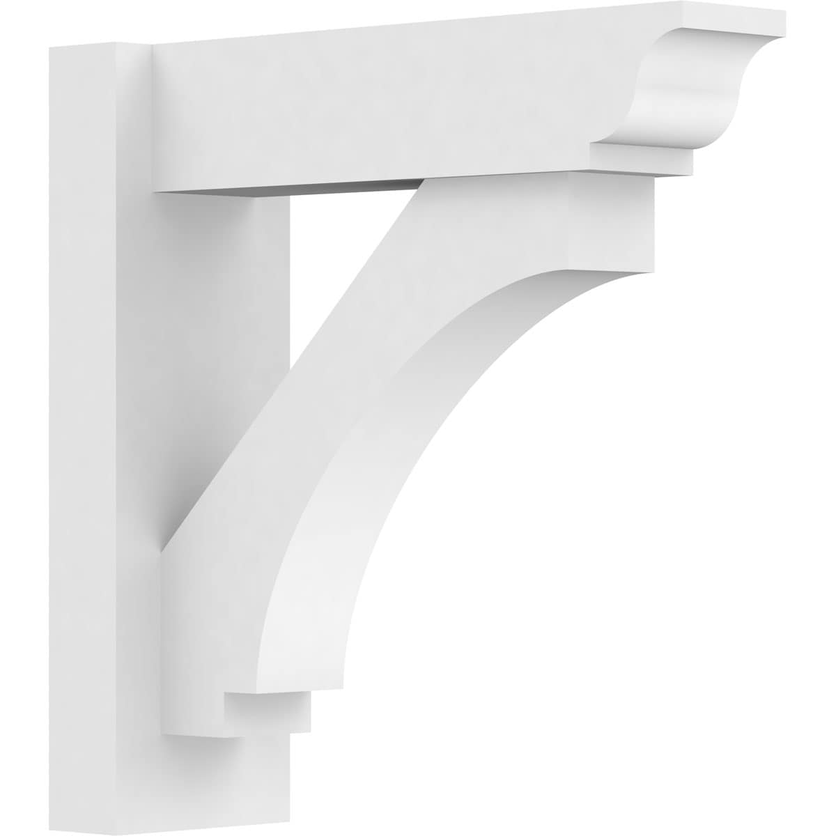 Ekena Millwork OUTP05X16X16IMP01 5-in W X 16-in D X 16-in H Imperial Architectural Grade PVC Outlooker with Traditional Ends