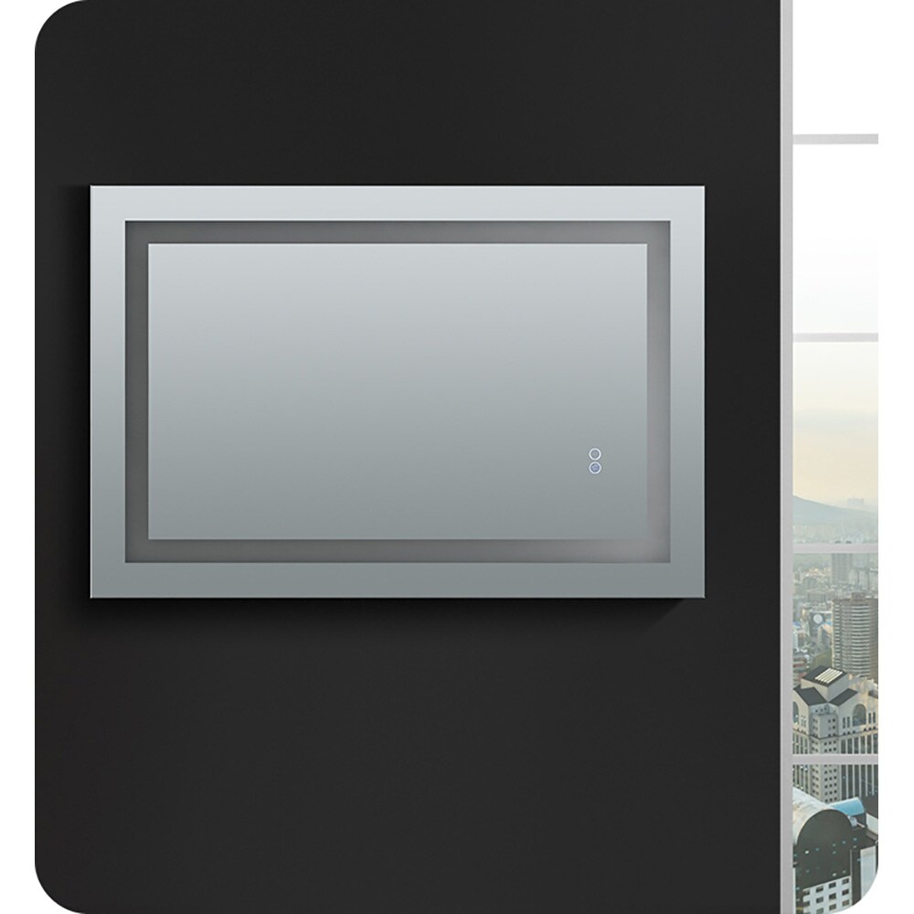Frameless Rectangular LED Lighted Bathroom Vanity Mirror