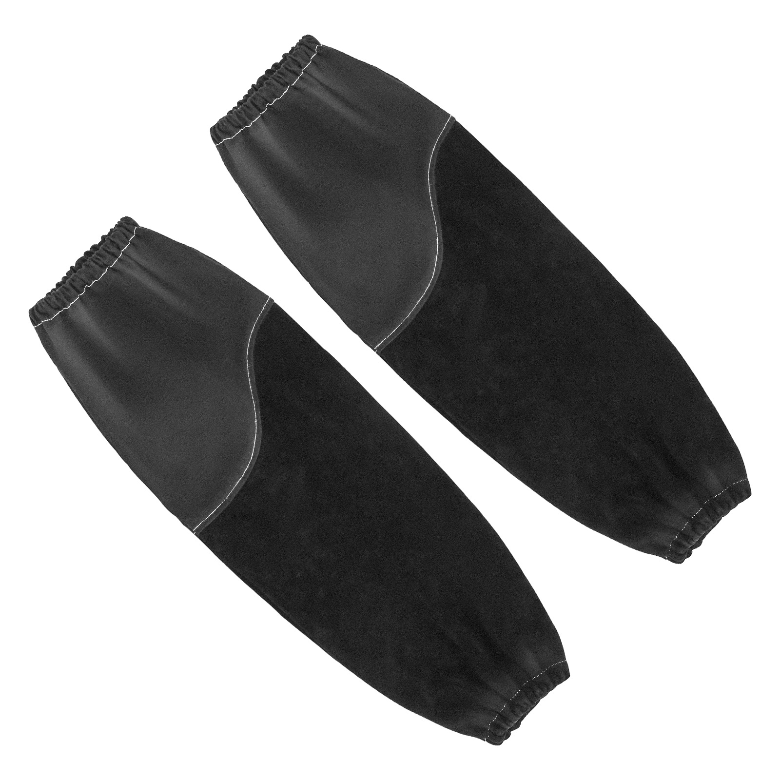 GIVIMO Flame Resistant Welding Work Sleeves Heavy Duty Cowhide Leather and FR Cotton Arm Protection Sleeves for Men Women with Elastic Cuffs for Welding Blacksmithing and Woodworking