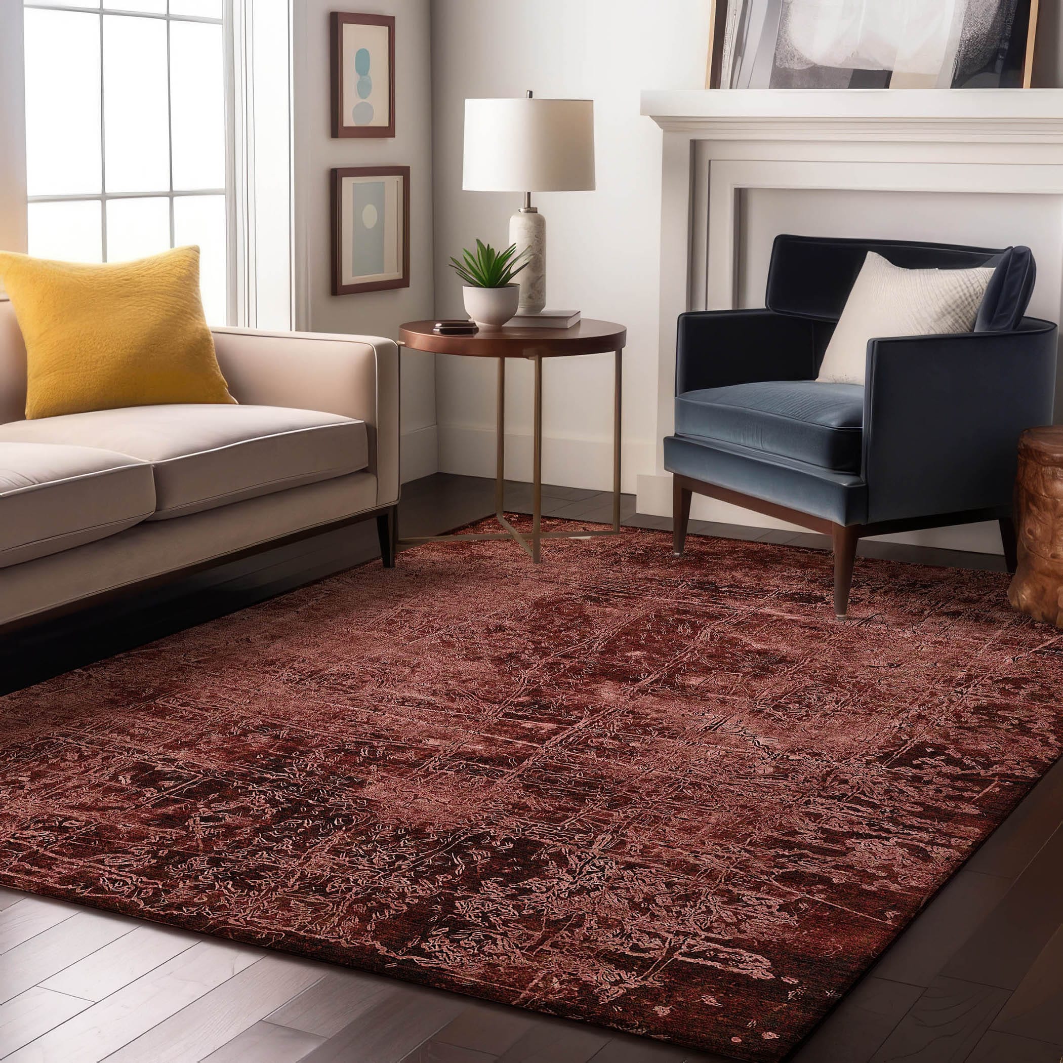 Addison Rugs AMF511TE9X12 Mayfield AMF511TE 9 x 12 (ft) Loomed Polyester Teal Rectangular Indoor Abstract Machine washable Area rug