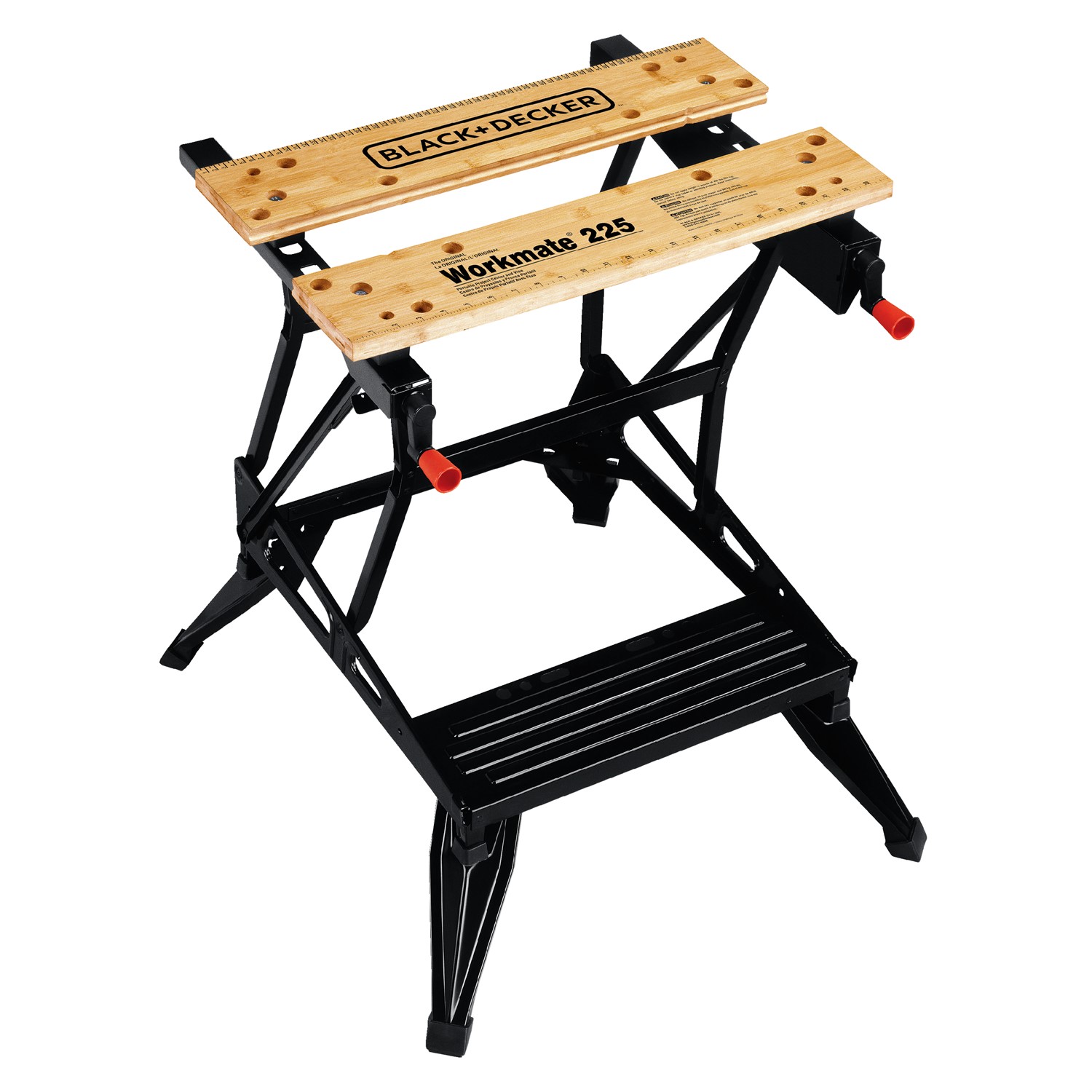 BLACK+DECKER 24-in L x 30.125-in H Black/Orange/Wood Portable Work Bench in  the Work Benches & Tops department at