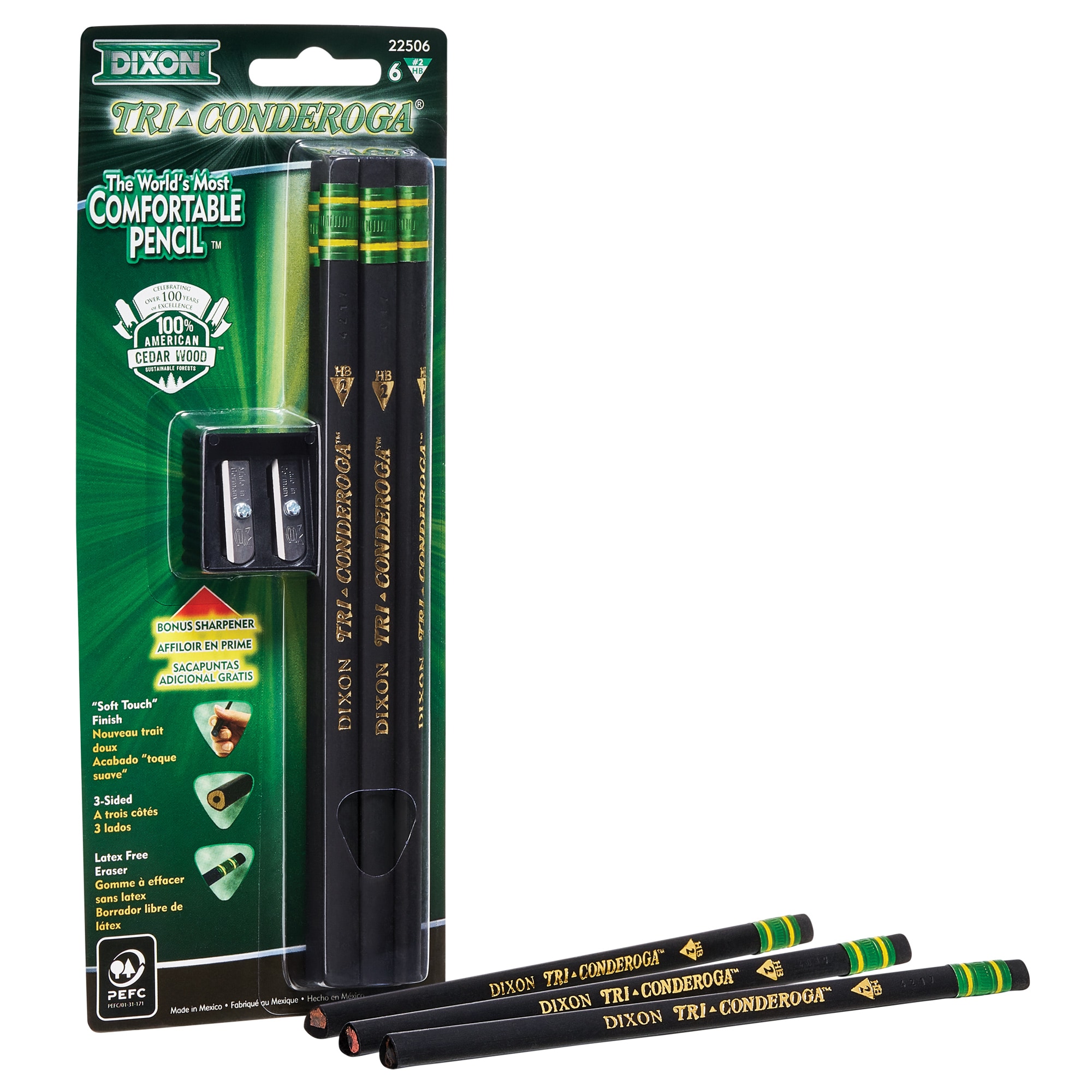 Dixon Ticonderoga Matte Black No.2 Pencil : : Office Products