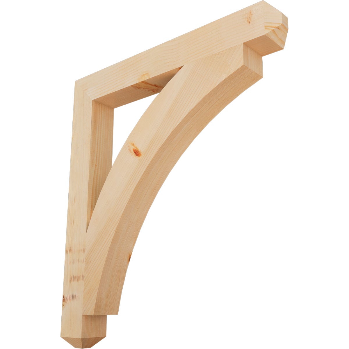 Ekena Millwork BKT04X32X36THR04SDF Thorton craftsman smooth 3-1/2-in x 32-in x 36-in Douglas fir Brown Wood Standard bracket