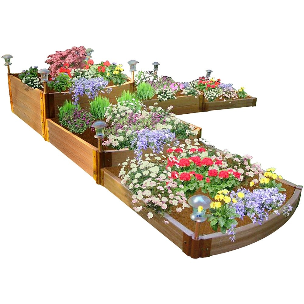 Frame It All 300001178 144-in W x 144-in L x 22-in H Brown Composite Raised Garden Bed