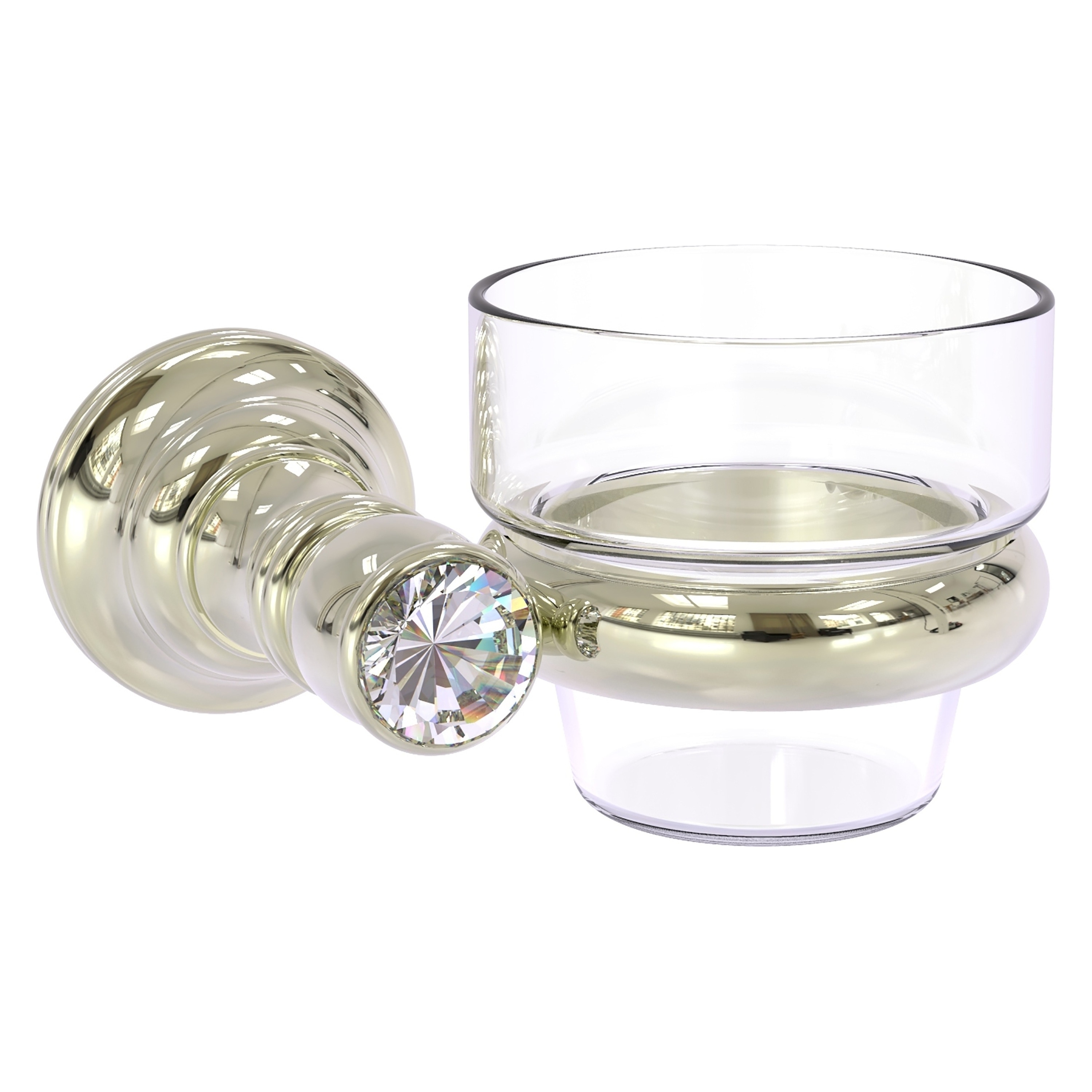 Allied Brass CC-64-PNI 2 -Piece Carolina Crystal Polished Nickel Decorative Bathroom Hardware Set Included