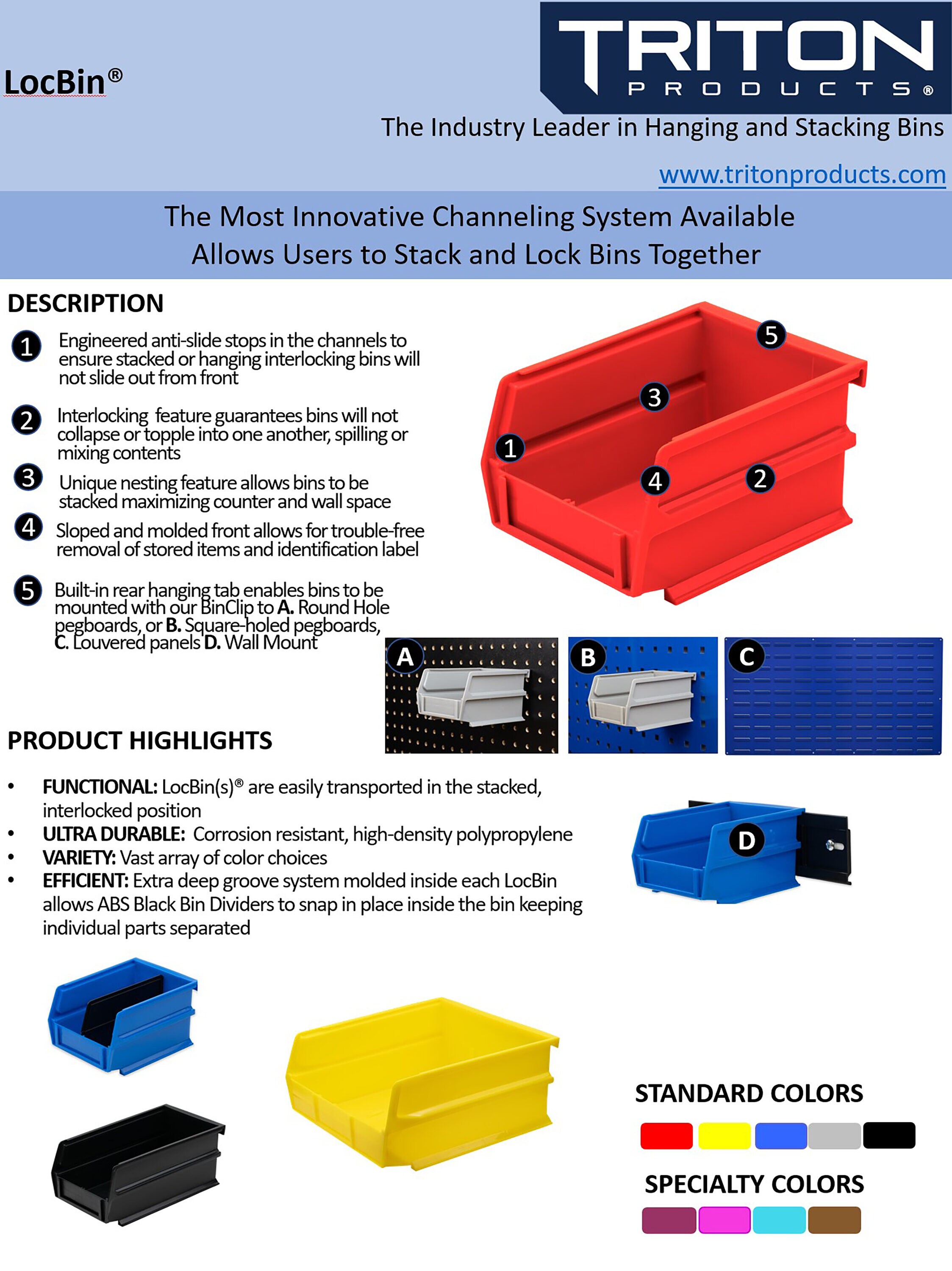 Plastic Bins with Dividers 24 X 10.875 X 8 - Engineered Components