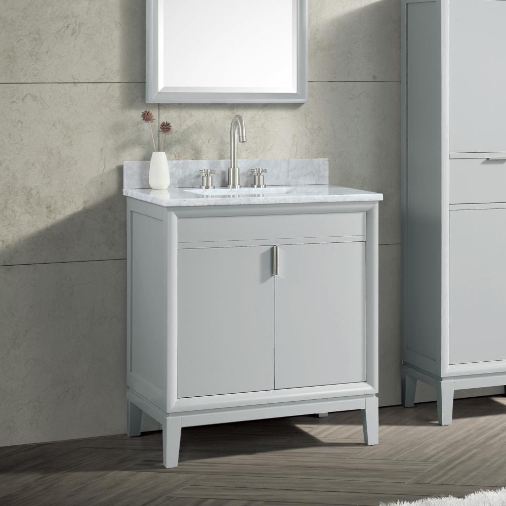 Avanity Emma 30-in Dove Gray Bathroom Vanity Base Cabinet without Top ...