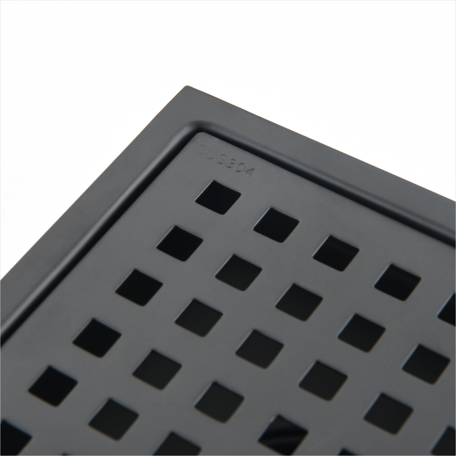 Naturefalls Square Stainless Steel Shower Drain 6-Inch Matte Black Grid ...