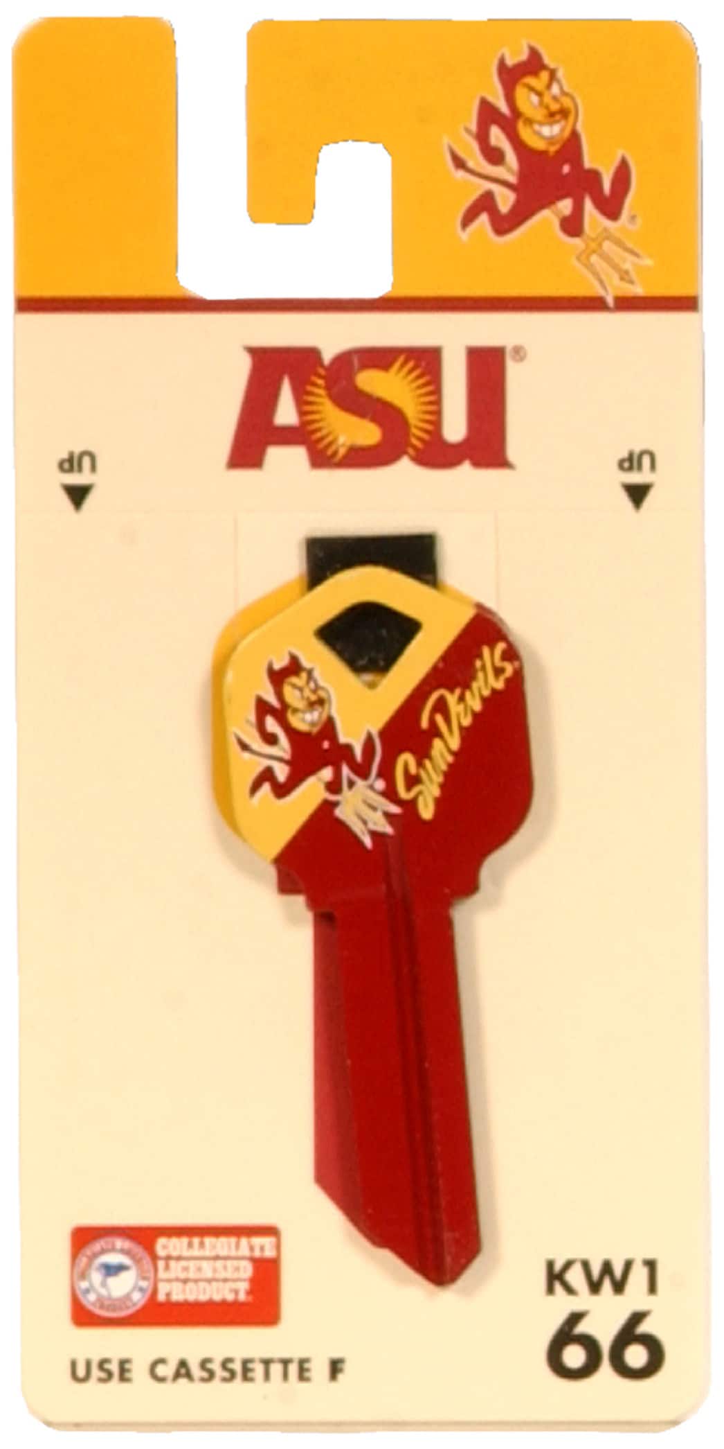 Fanatix 89828 Arizona State Sun Devils Multicolored Sports Key Brass House/Entry Key Blank