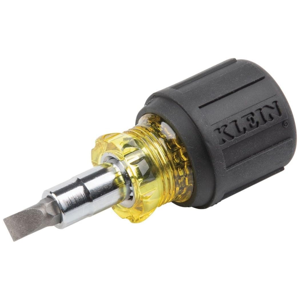 Klein Tools  32561 6-in-1 Stubby Multi-Bit Screwdriver and Nut Driver