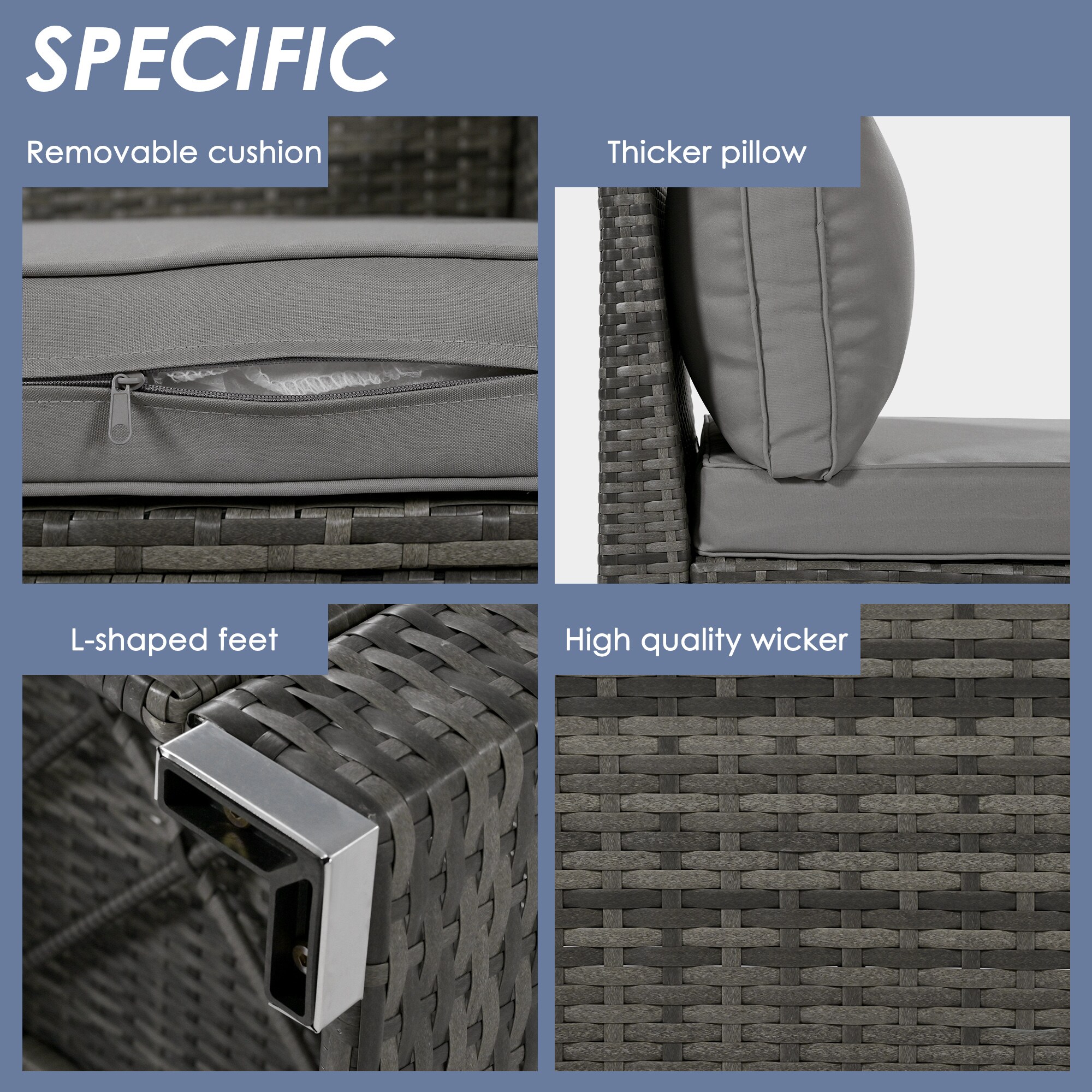 JIMSMAISON BOGOPS08GR Patio-Sofas-Daybeds - View #3