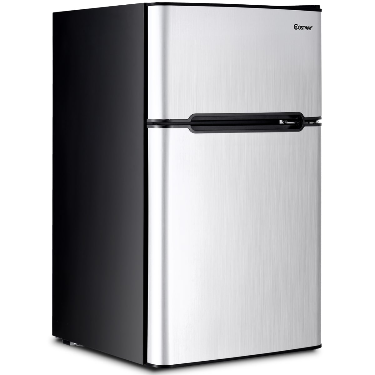 Costway CSHY000743 Refrigerator Small Freezer Cooler Fridge Compact 3.2 cu ft. Unit Grey