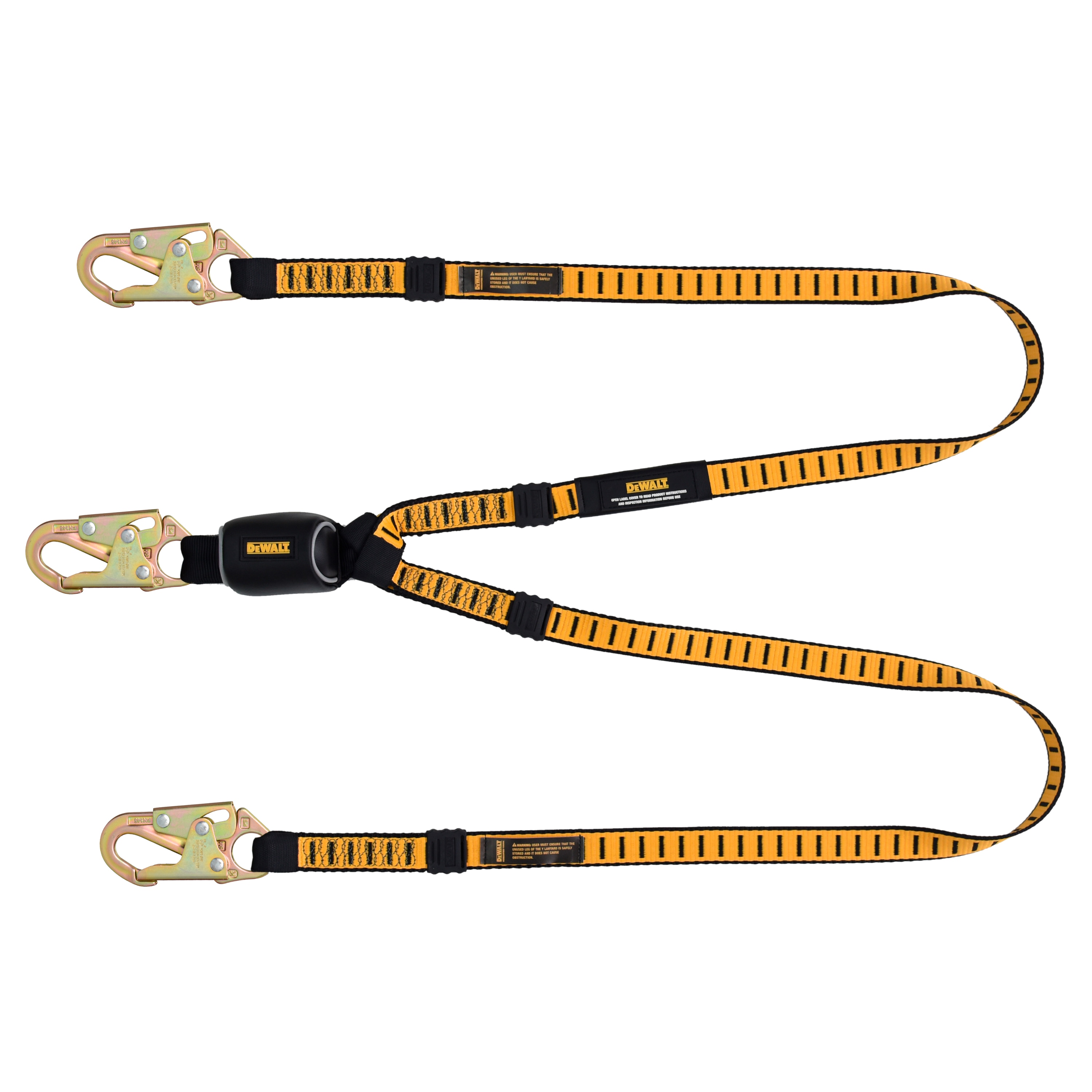 DEWALT DXFP611120 Dewalt 6 Ft. Lanyard, Twin, External Absorber, with Snap Hooks On Both Ends
