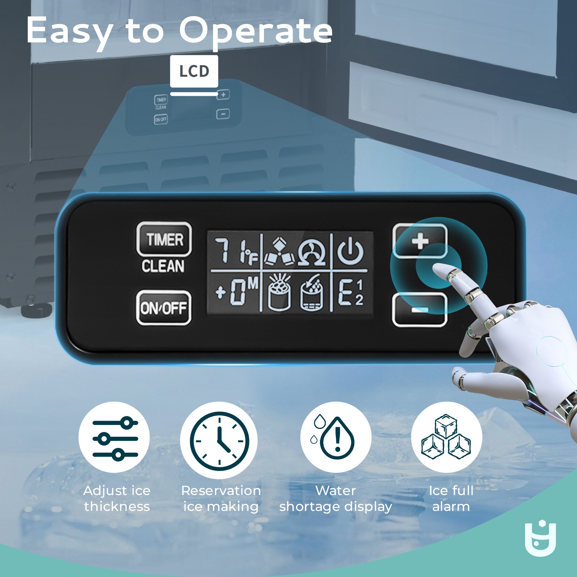 Euhomy CIM007-66BL Commercial-Ice-Makers - View #11