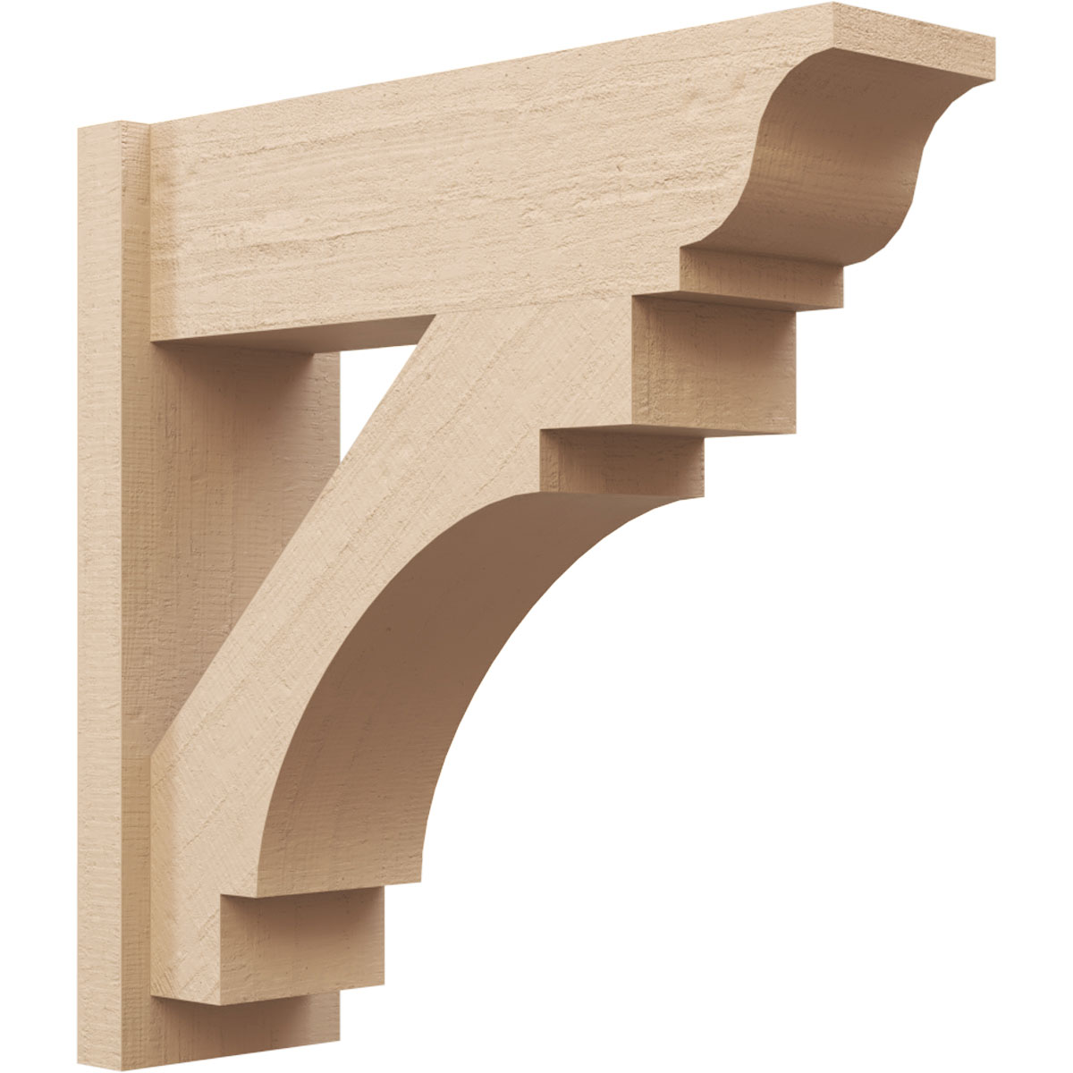 Ekena Millwork 2137084 Timberthane Rough Cedar Faux Wood Merced Traditional Outlooker 8-in W x 26-in D x 26-in H Primed Tan